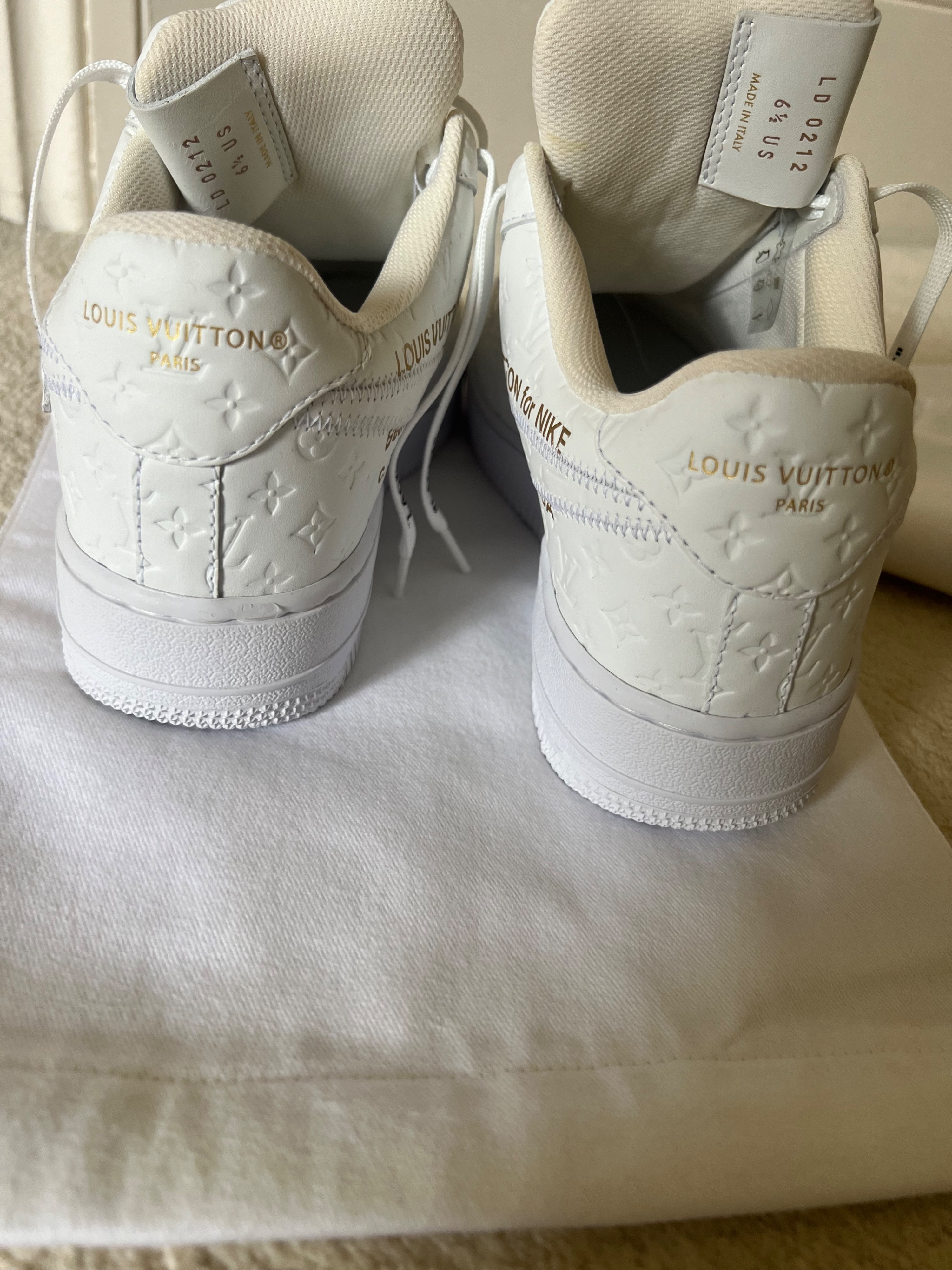 Louis Vuitton x Nike Air Force 1 Trainers Size 395 White leather