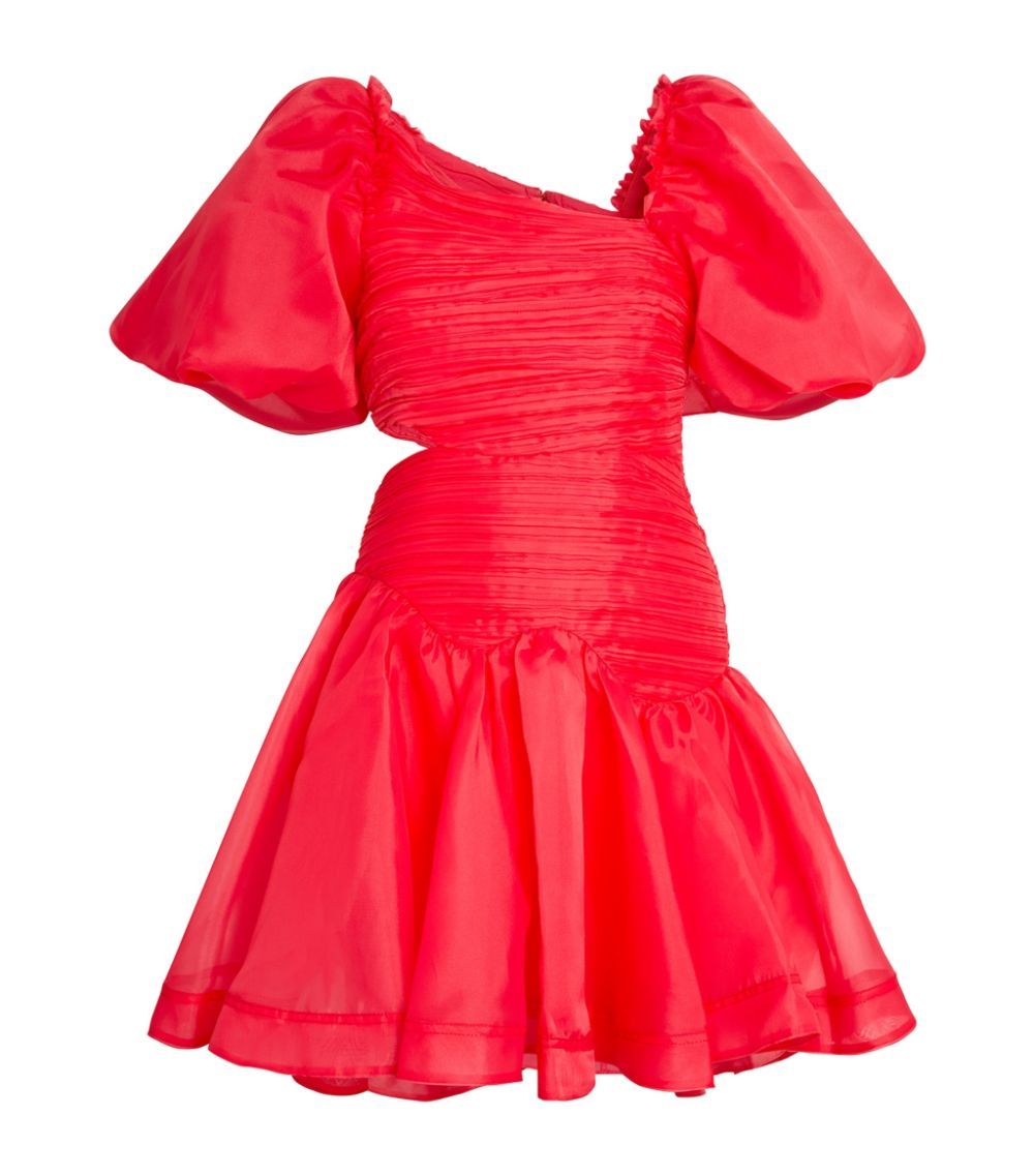 Aje Ruffled Joan Mini Dress Size XS Pink polyester