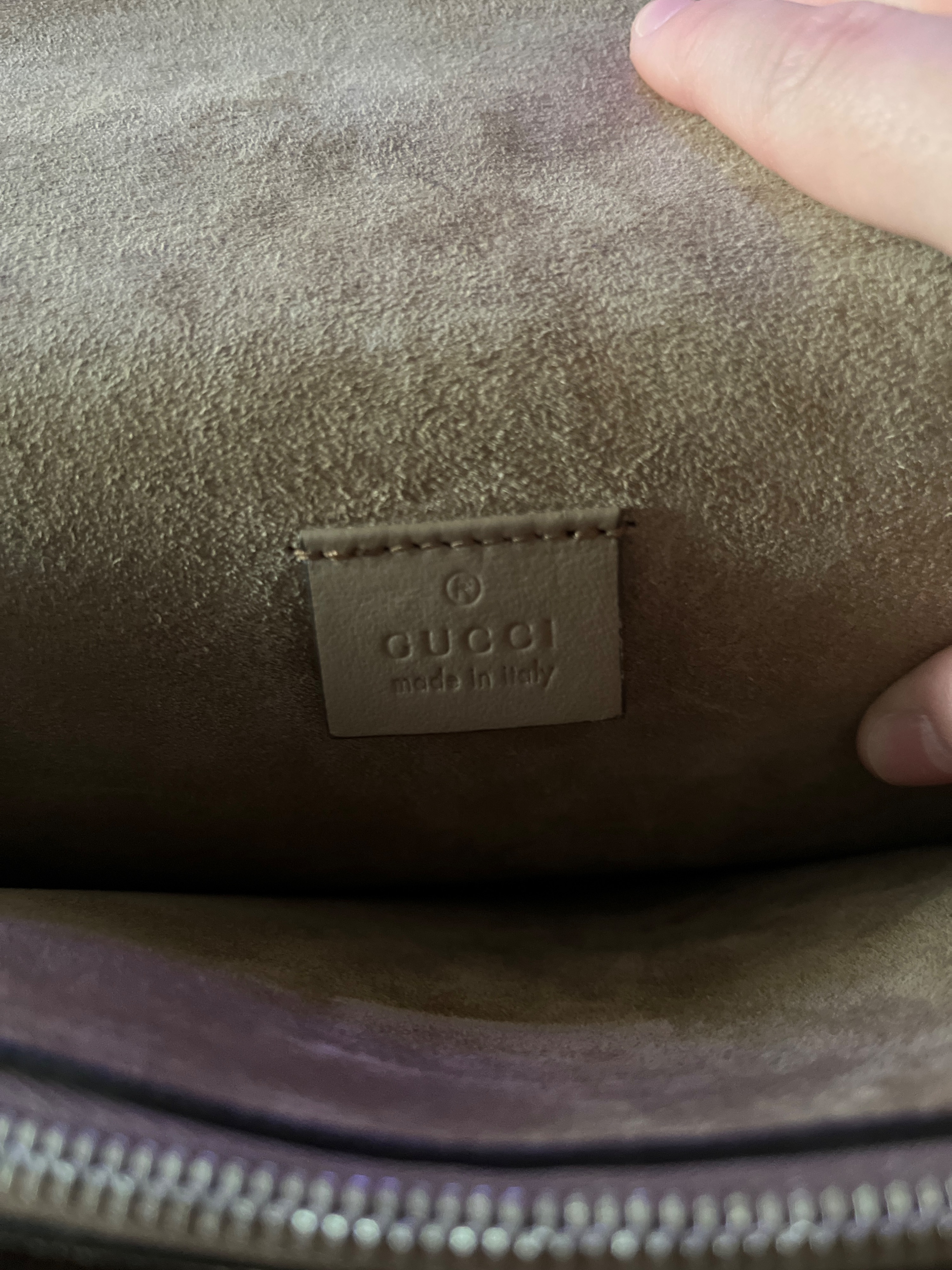 Preowned Gucci Medium GG Dionysus Tan/brown suede/leather/canvas