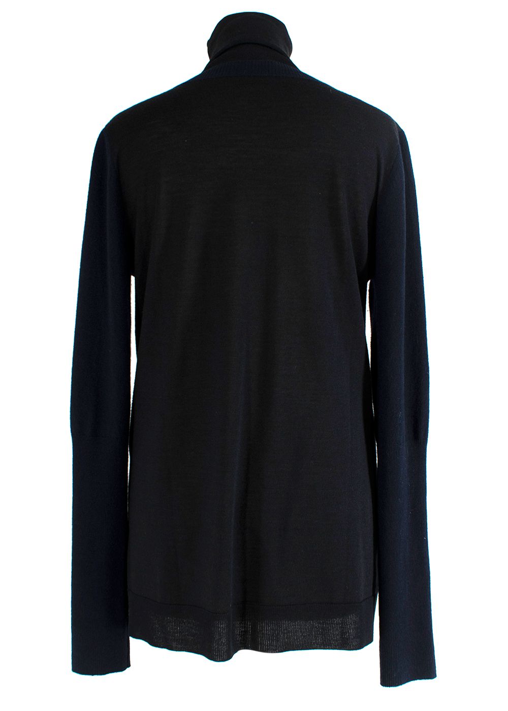 Preowned Louis Vuitton Black  Navy Layered Jumper Size M Navy and blue wool