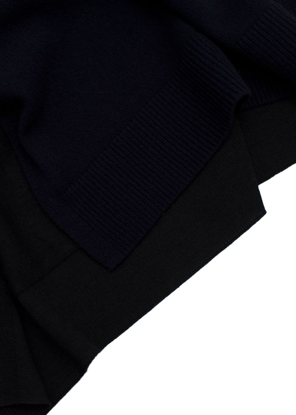 Preowned Louis Vuitton Black  Navy Layered Jumper Size M Navy and blue wool