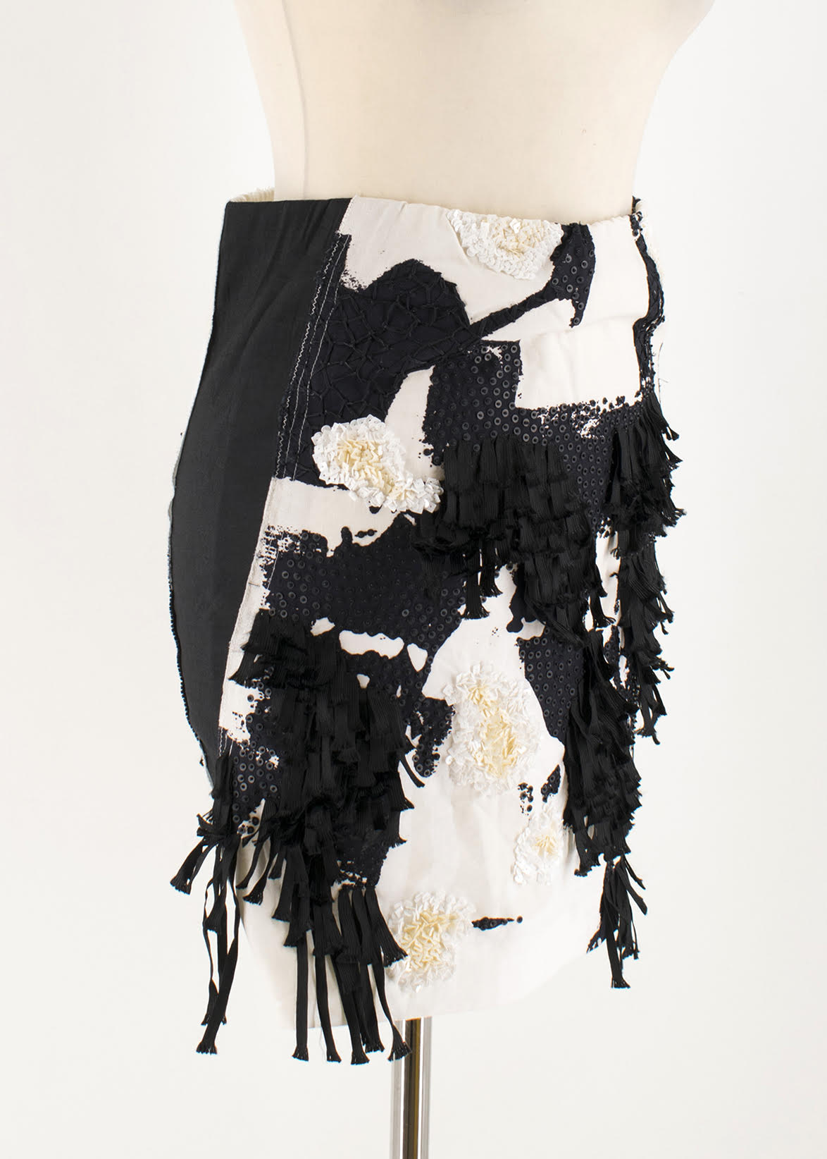 Donna Karan Black Label Embellished Cotton Skirt Size XXS