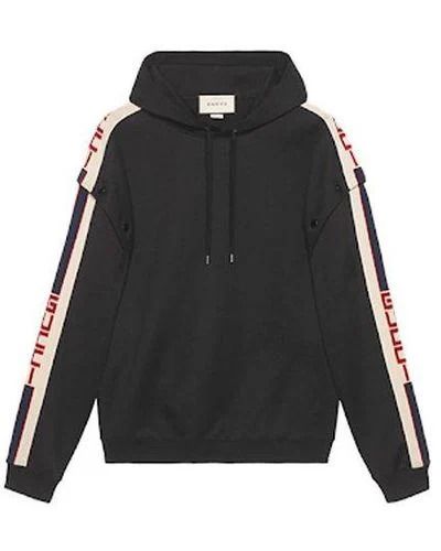 Gucci Black Logo Tape Hoodie Size XL