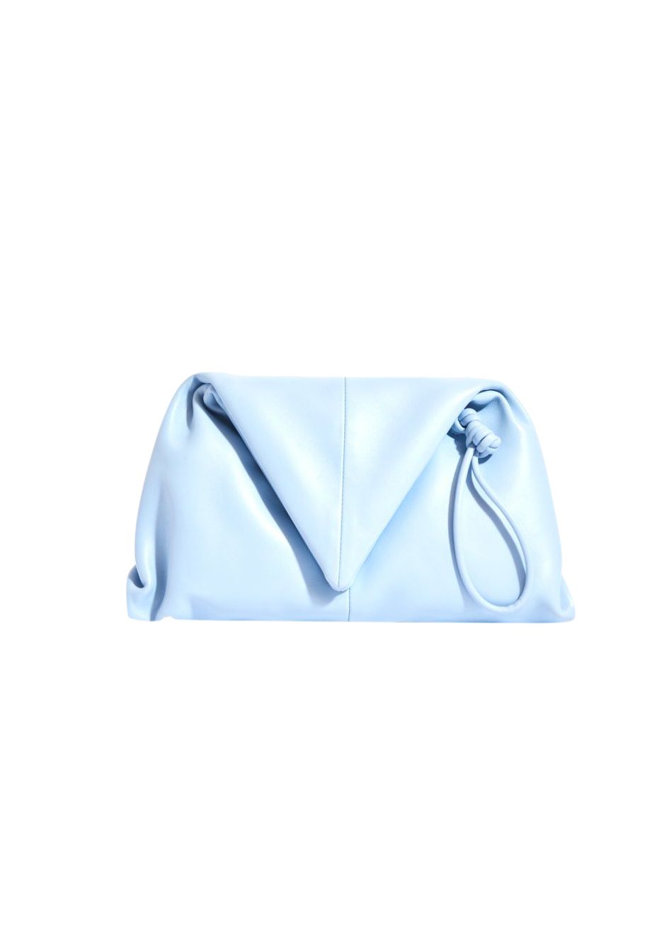 Preowned Bottega Veneta Ice Blue The Trine Leather Clutch