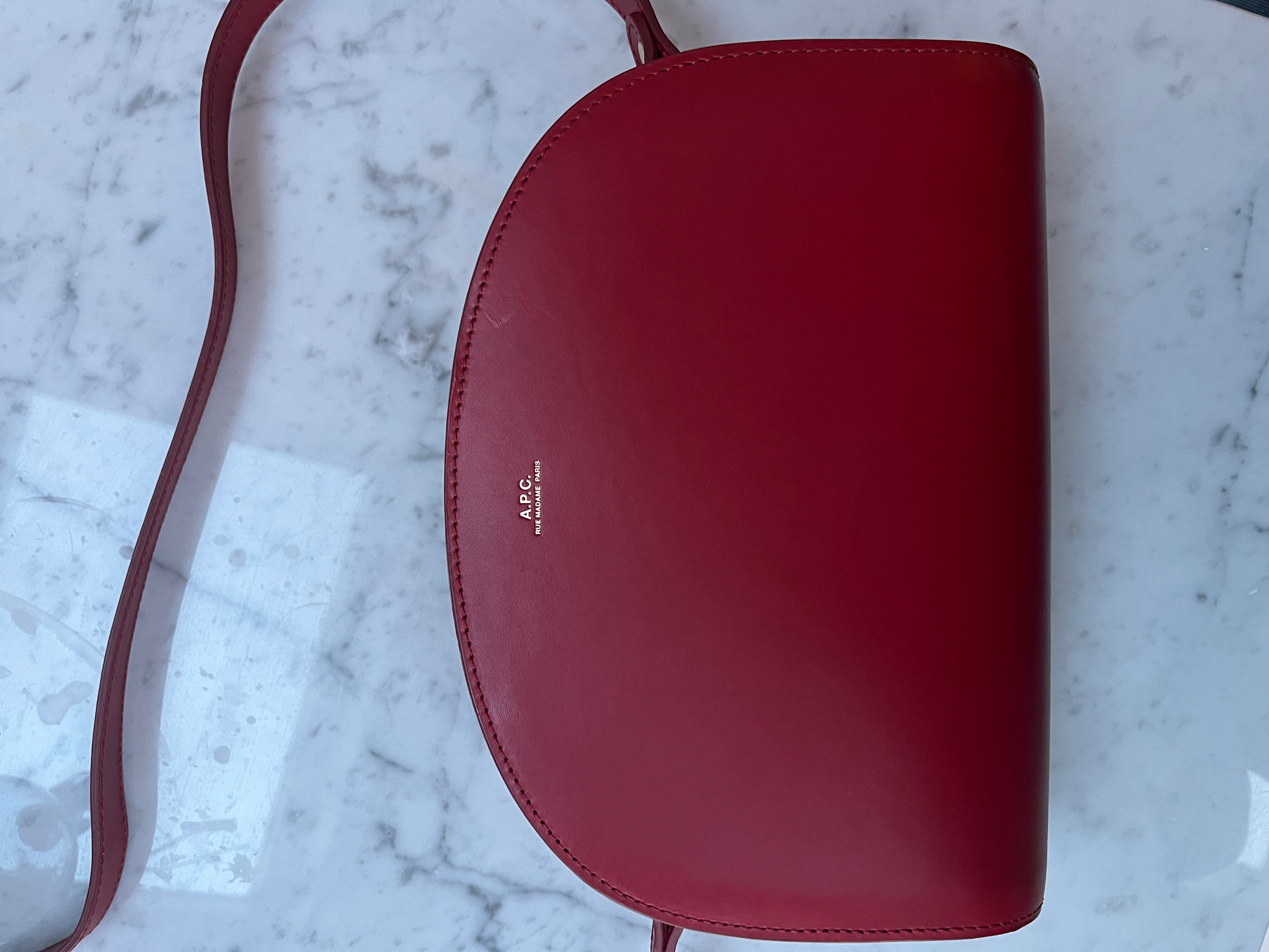 APC Red Leather Belt Bag