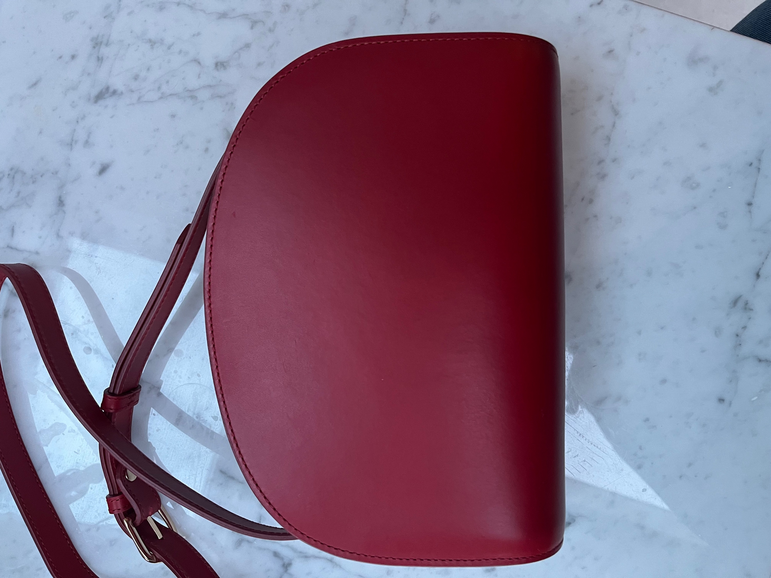 APC Red Leather Belt Bag