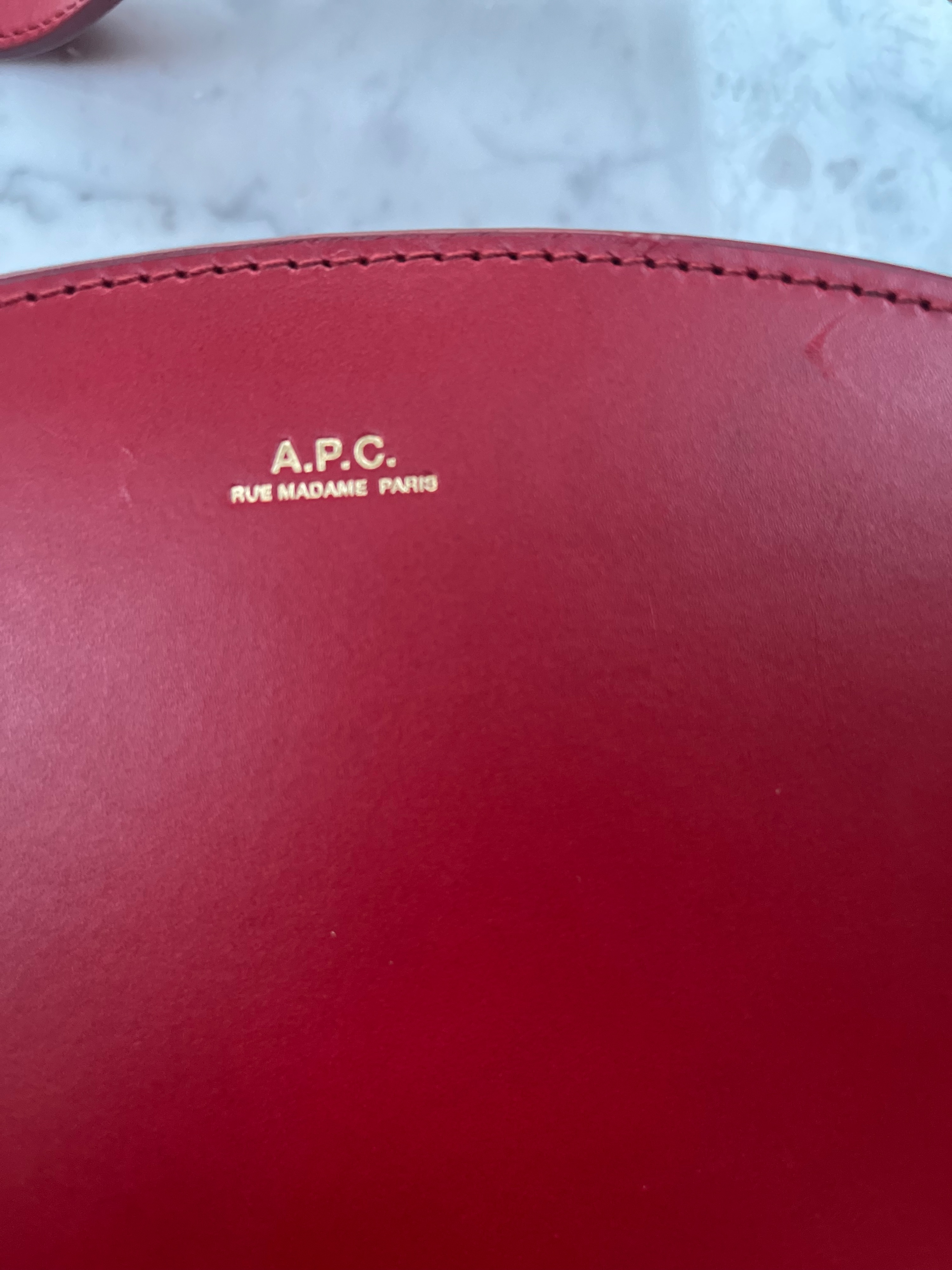 APC Red Leather Belt Bag