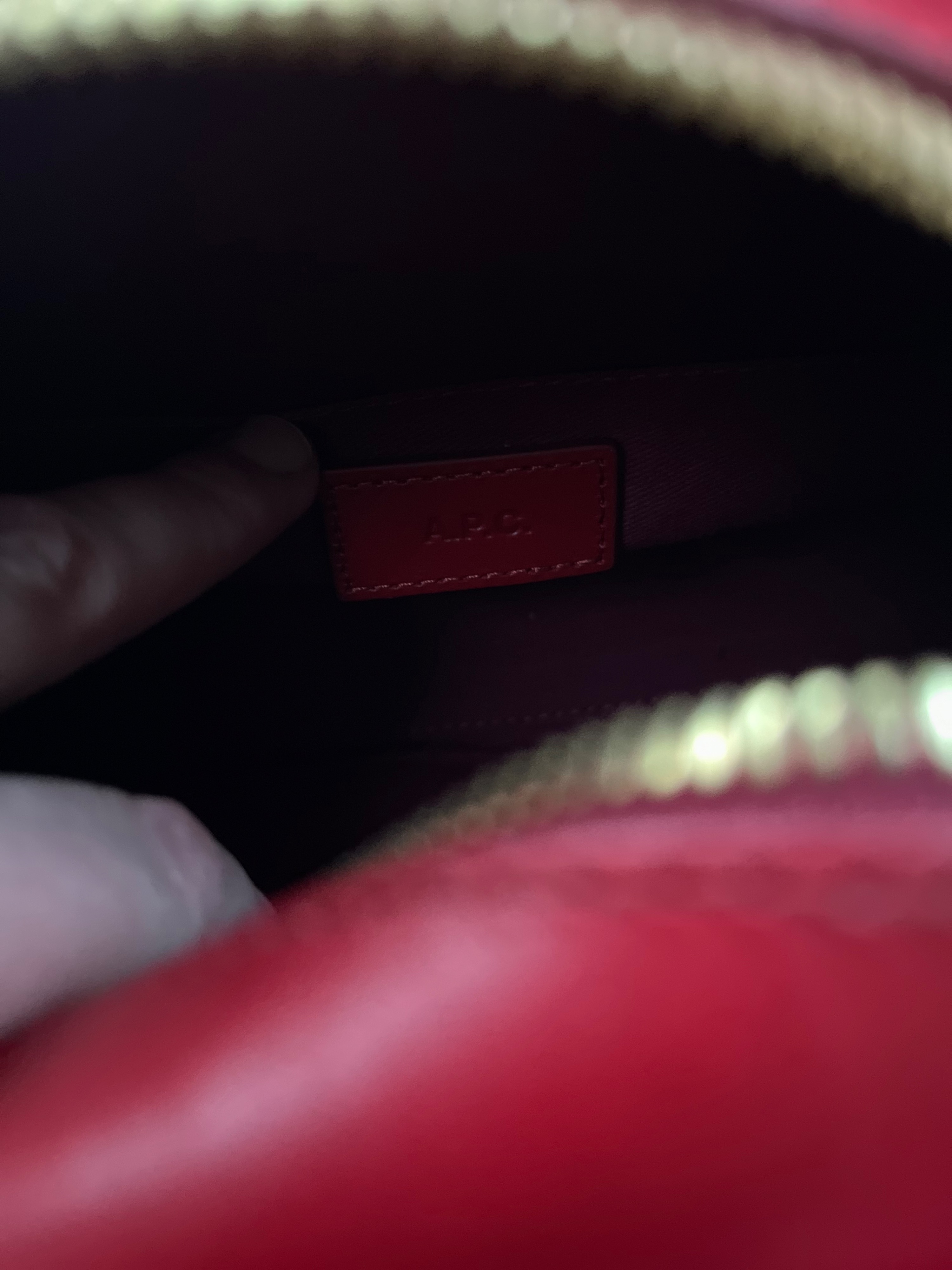 APC Red Leather Belt Bag