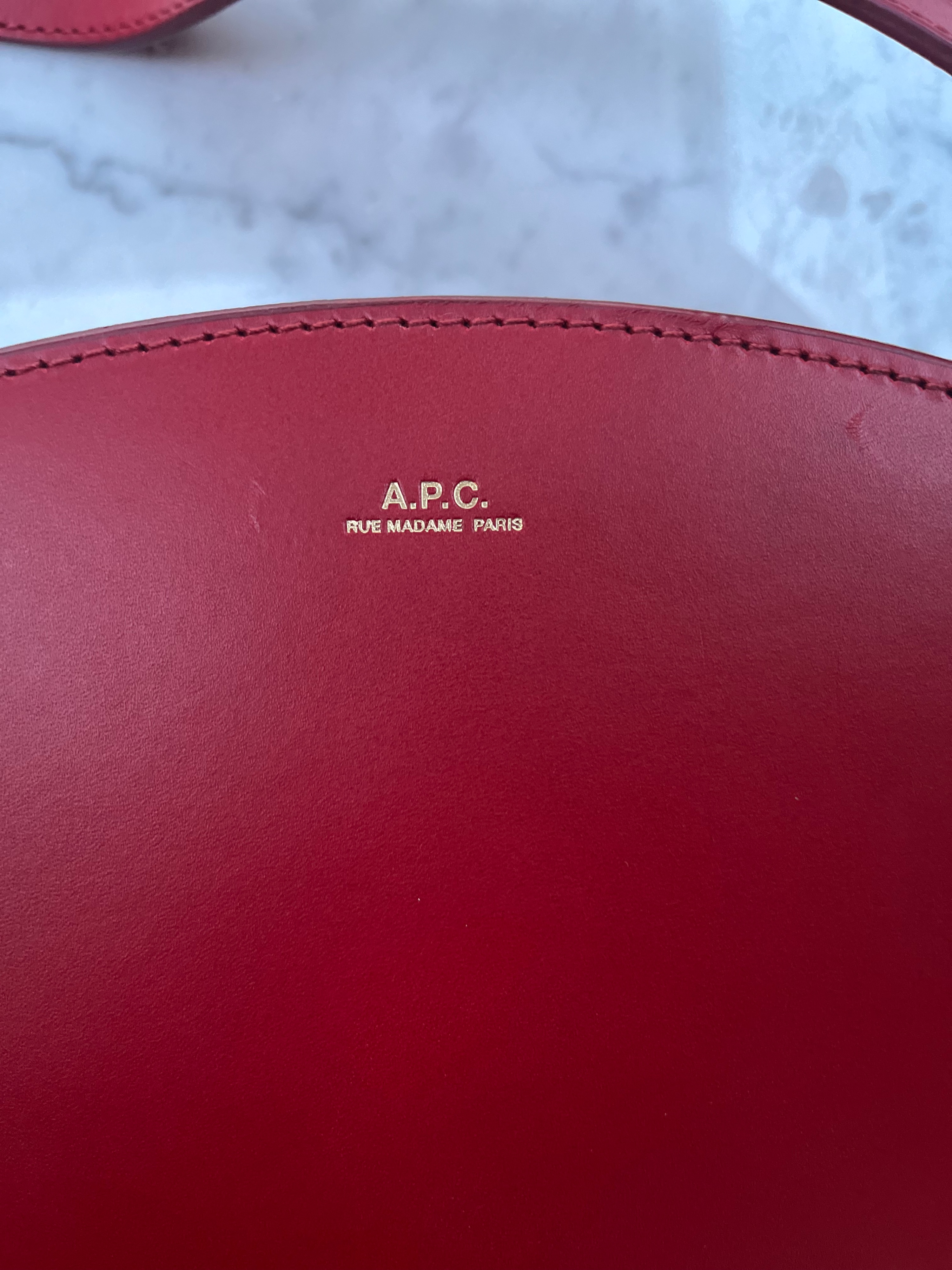 APC Red Leather Belt Bag