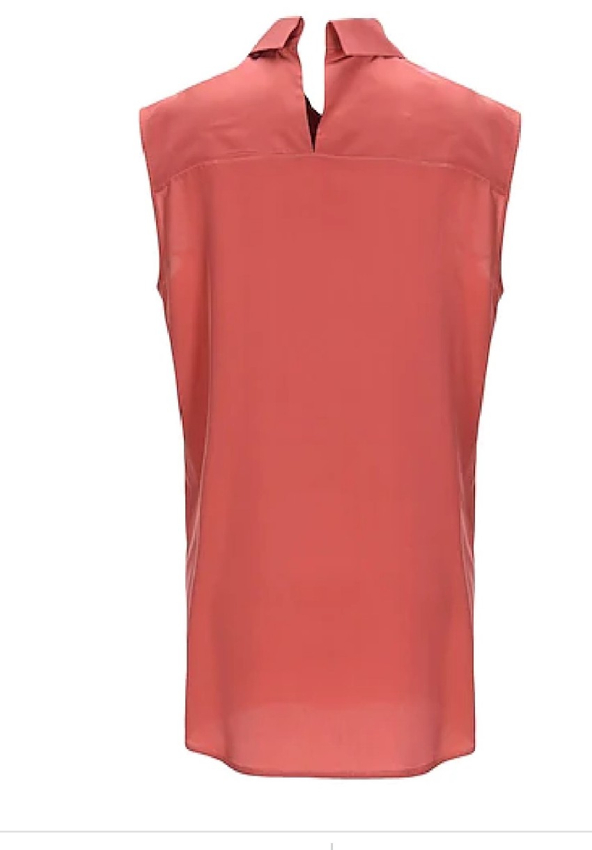 Marni brick red sleeveless silk top Size M