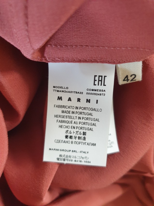 Marni brick red sleeveless silk top Size M