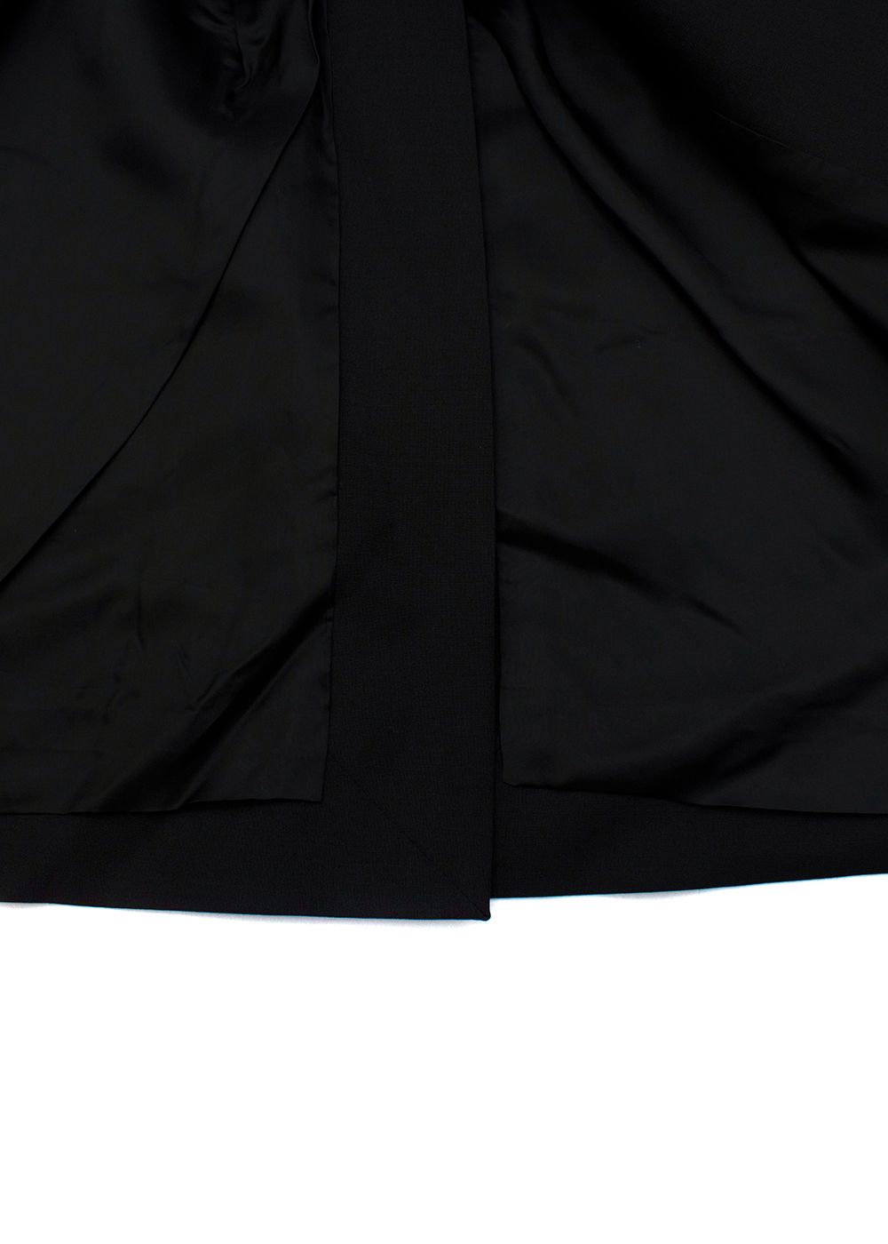 Preowned Deveaux Black Longline Single-Breasted Blazer / Jacket Size XS cotton