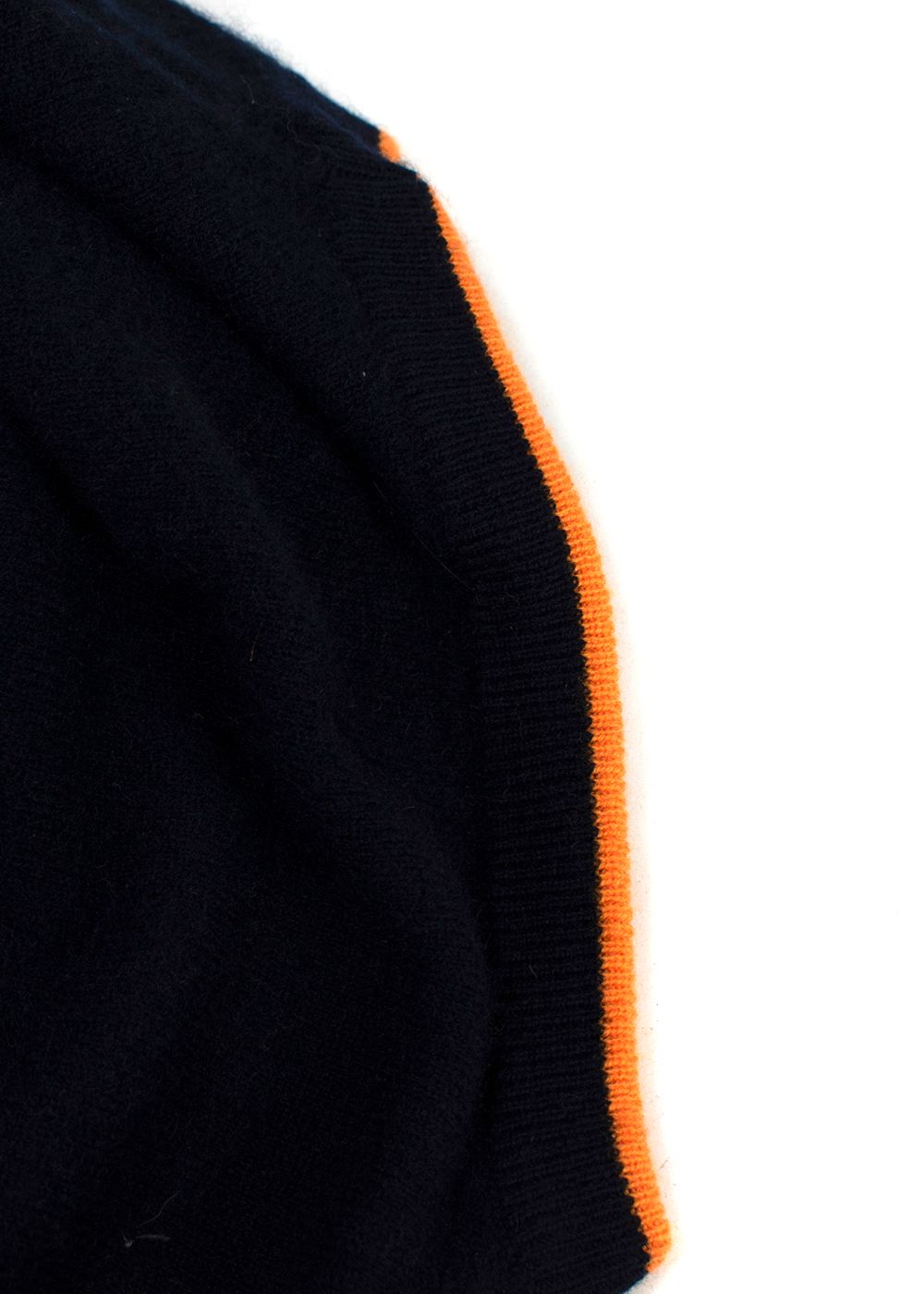 Madeleine Thompson Navy  Orange Cashmere Joshua Jumper Size S