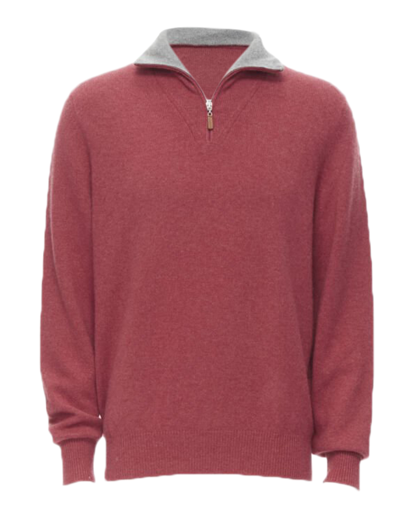 Men's Preowned Brunello Cucinelli Red Half Zip Cashmere Jumper Size XL red | red wool/hair/cashmere