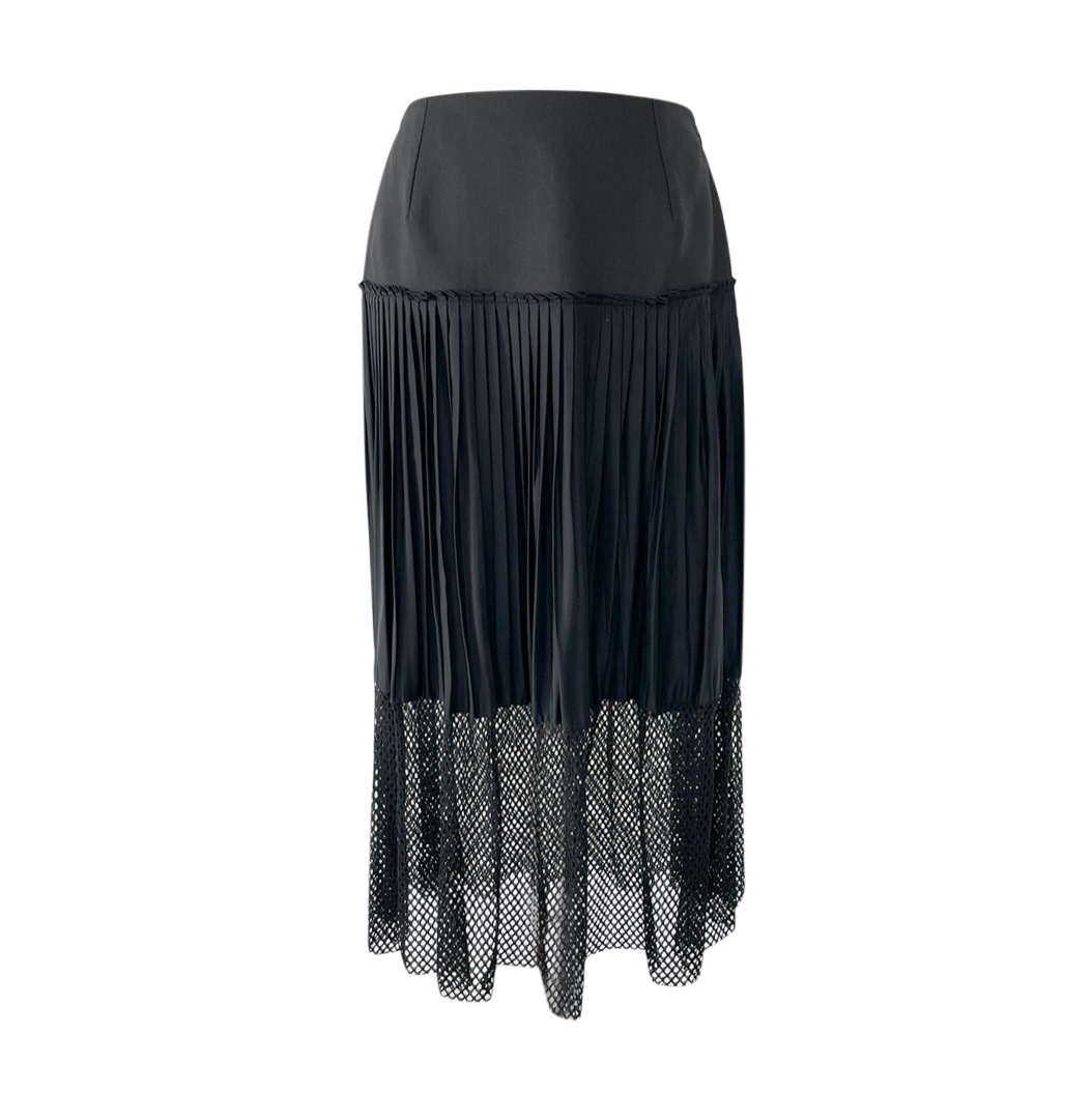 Preowned Stella McCartney Black Wool  Silk Skirt Size S