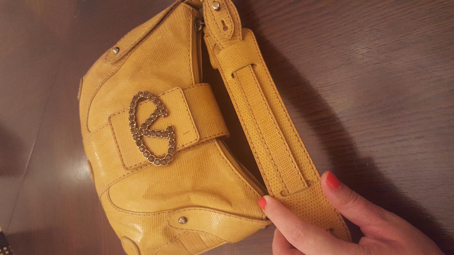 Preowned Valentino Lizard Bag Yellow leather