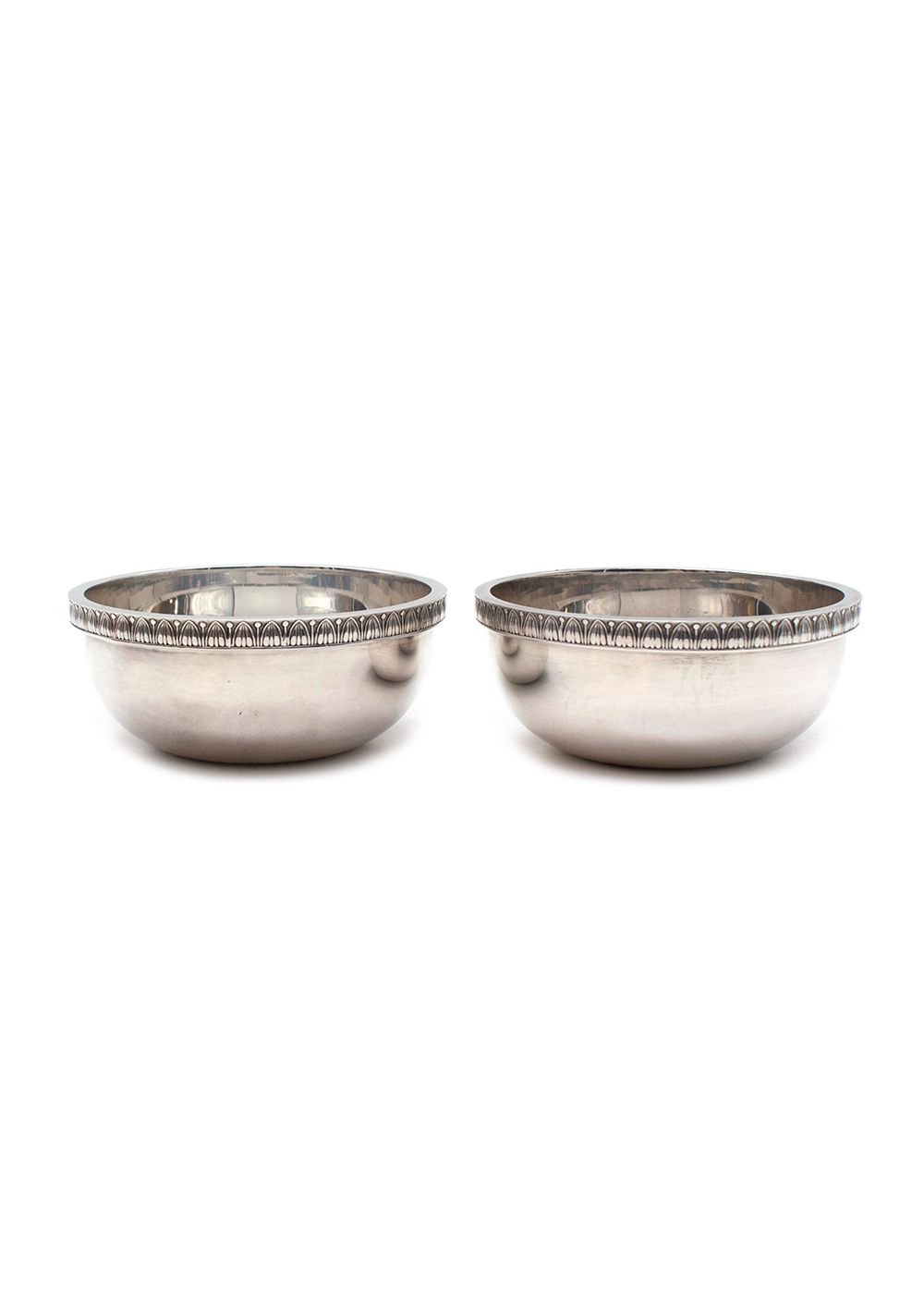 Men's Preowned Siom Orfevres Set of 2 Sterling Silver Trinket Dishes