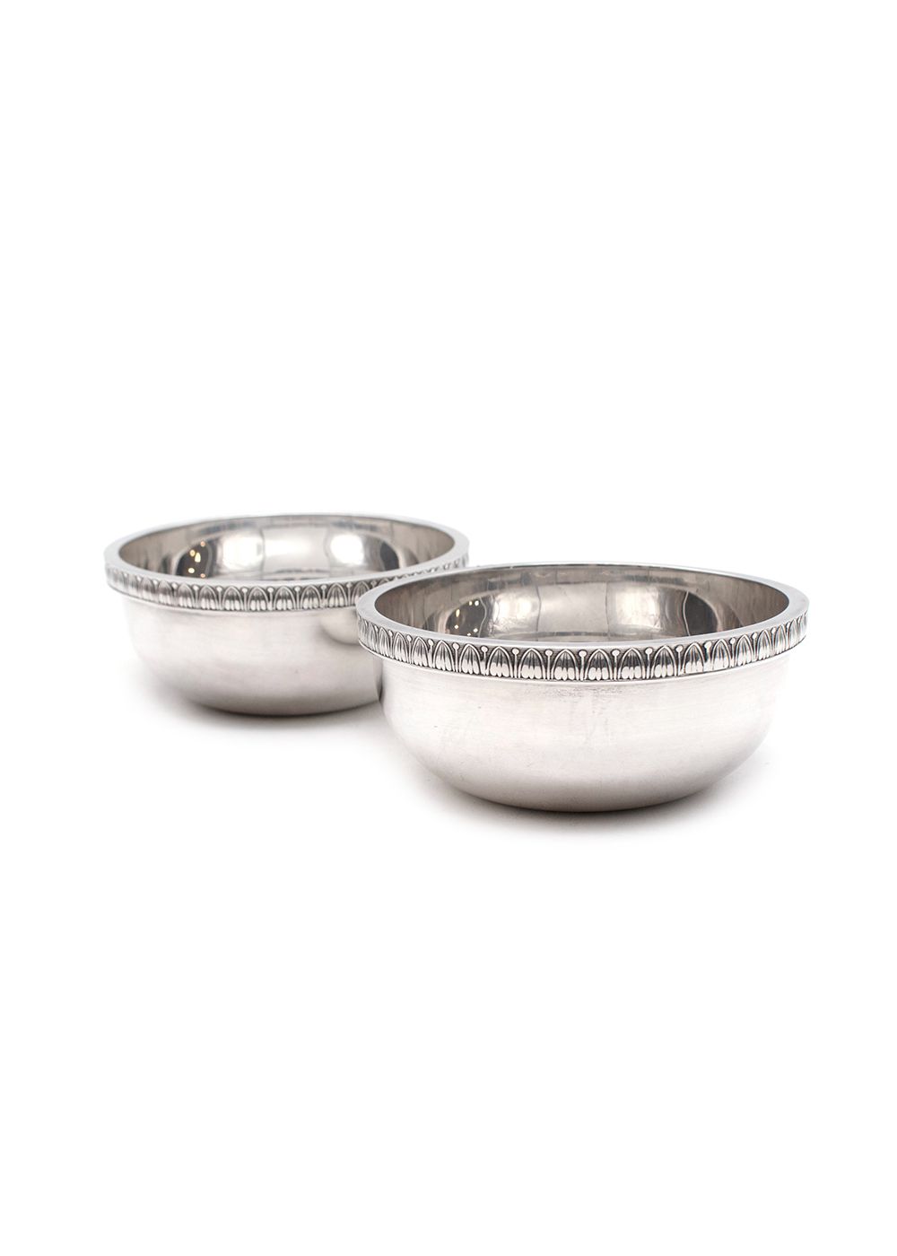 Men's Preowned Siom Orfevres Set of 2 Sterling Silver Trinket Dishes