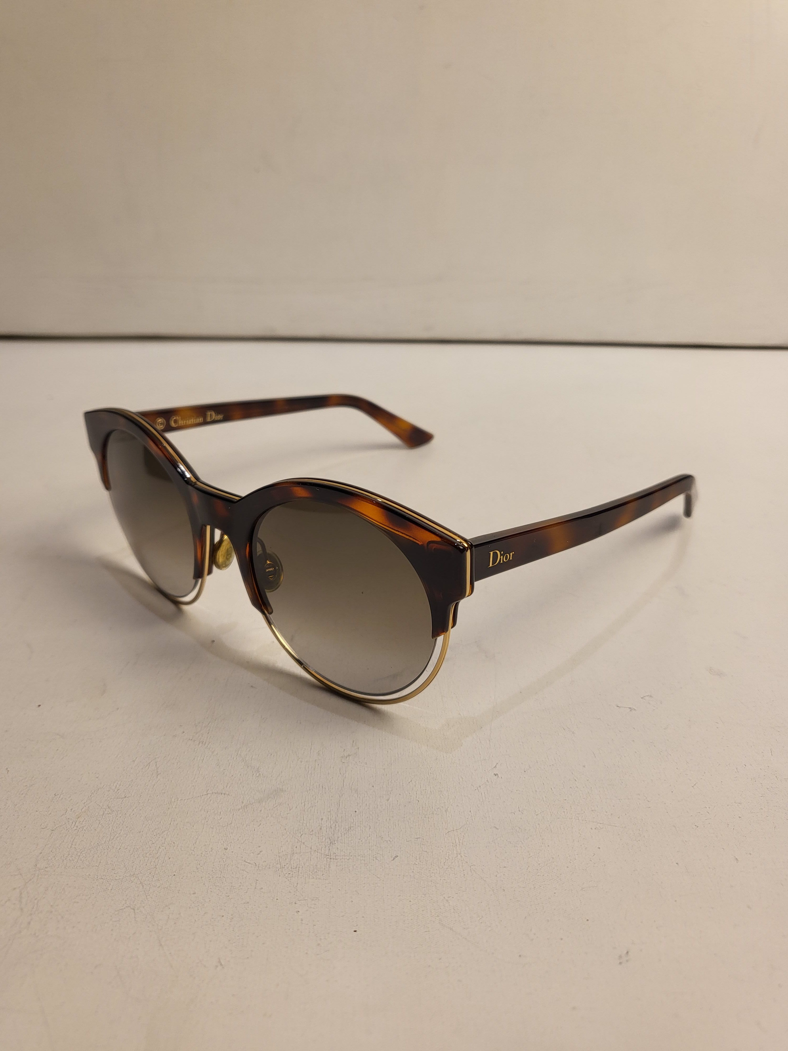 Preowned Dior Sideral 1 Tortoiseshell Sunglasses Brown acetate