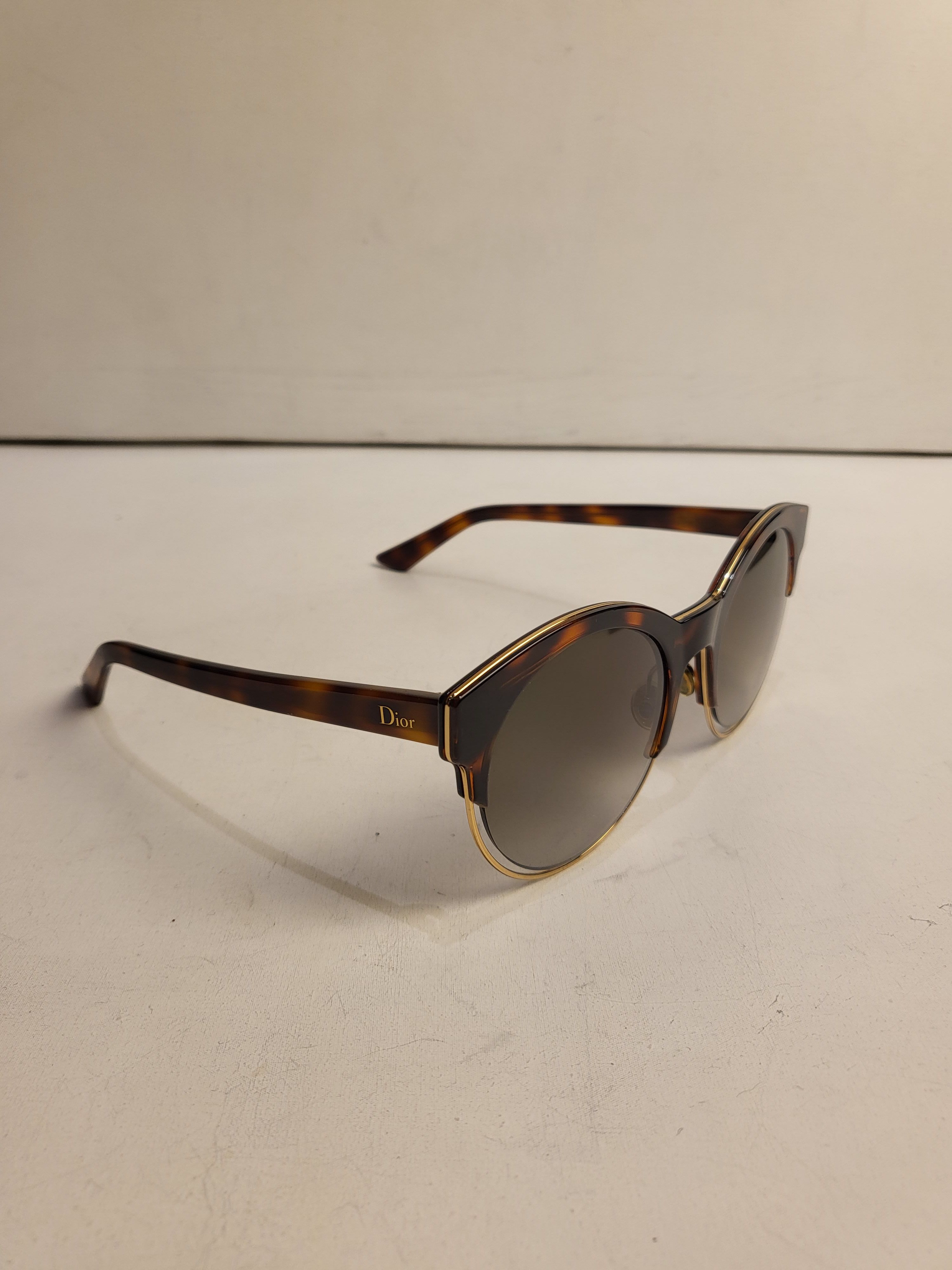 Preowned Dior Sideral 1 Tortoiseshell Sunglasses Brown acetate