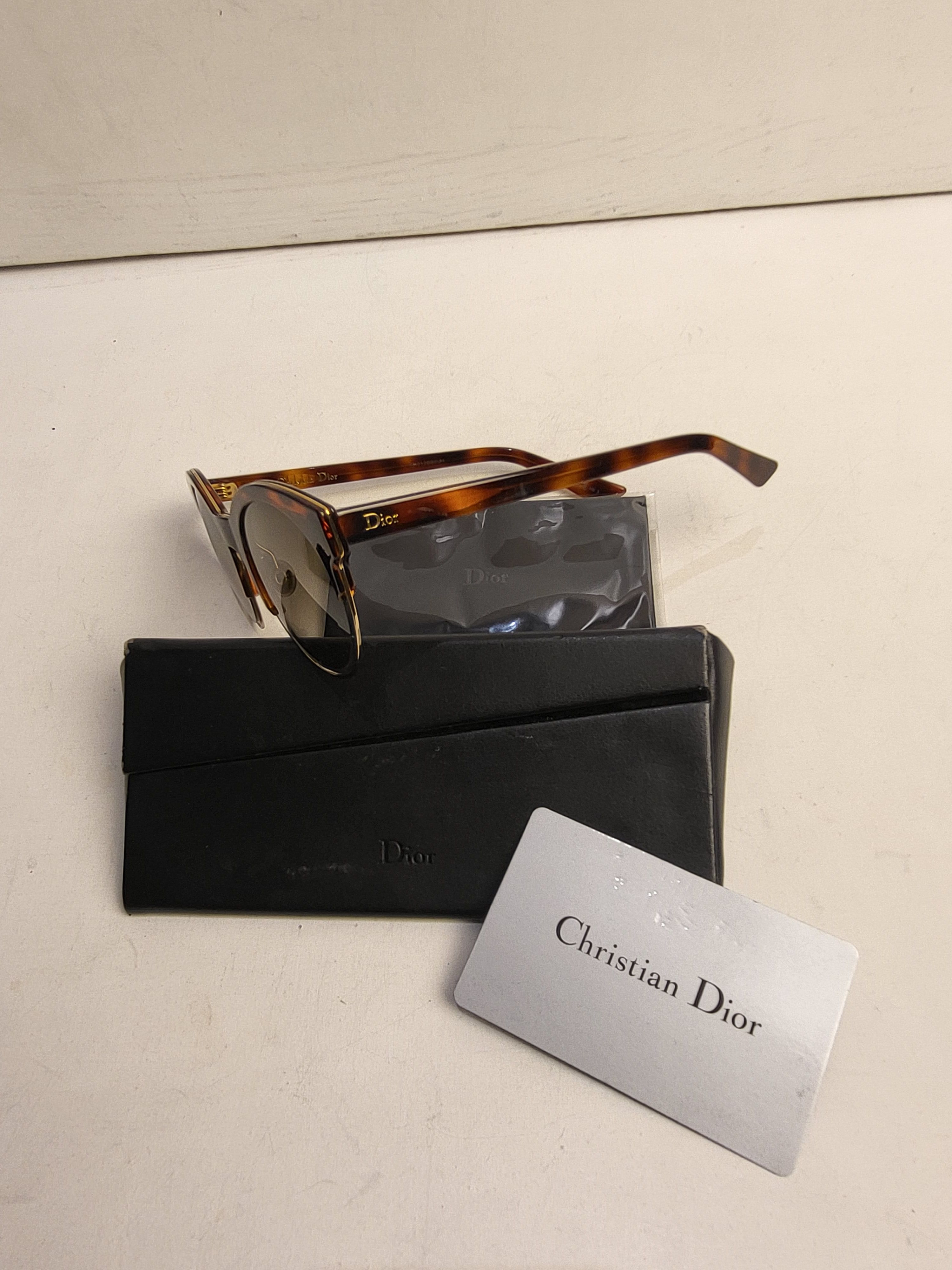 Preowned Dior Sideral 1 Tortoiseshell Sunglasses Brown acetate