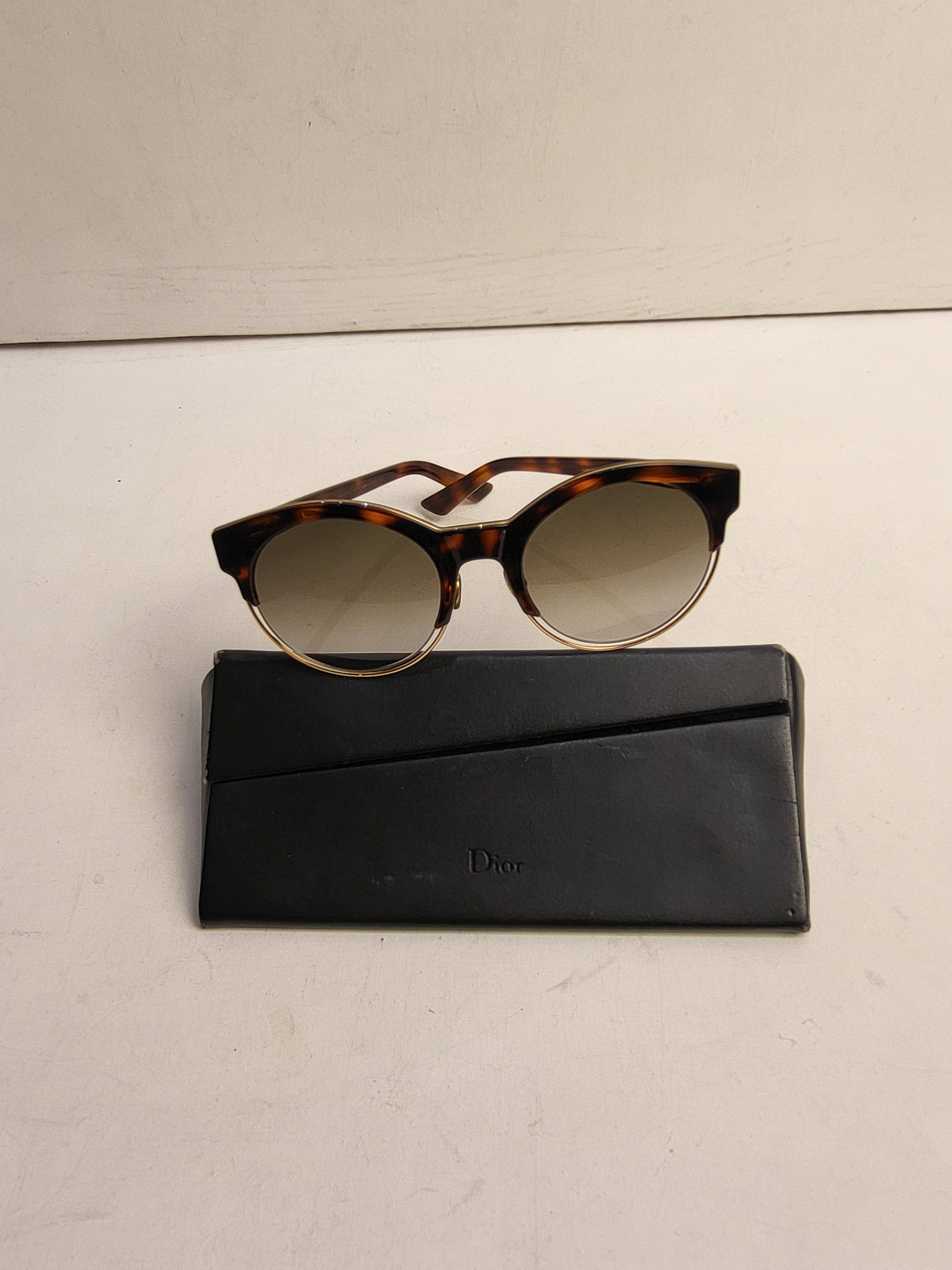 Preowned Dior Sideral 1 Tortoiseshell Sunglasses Brown acetate