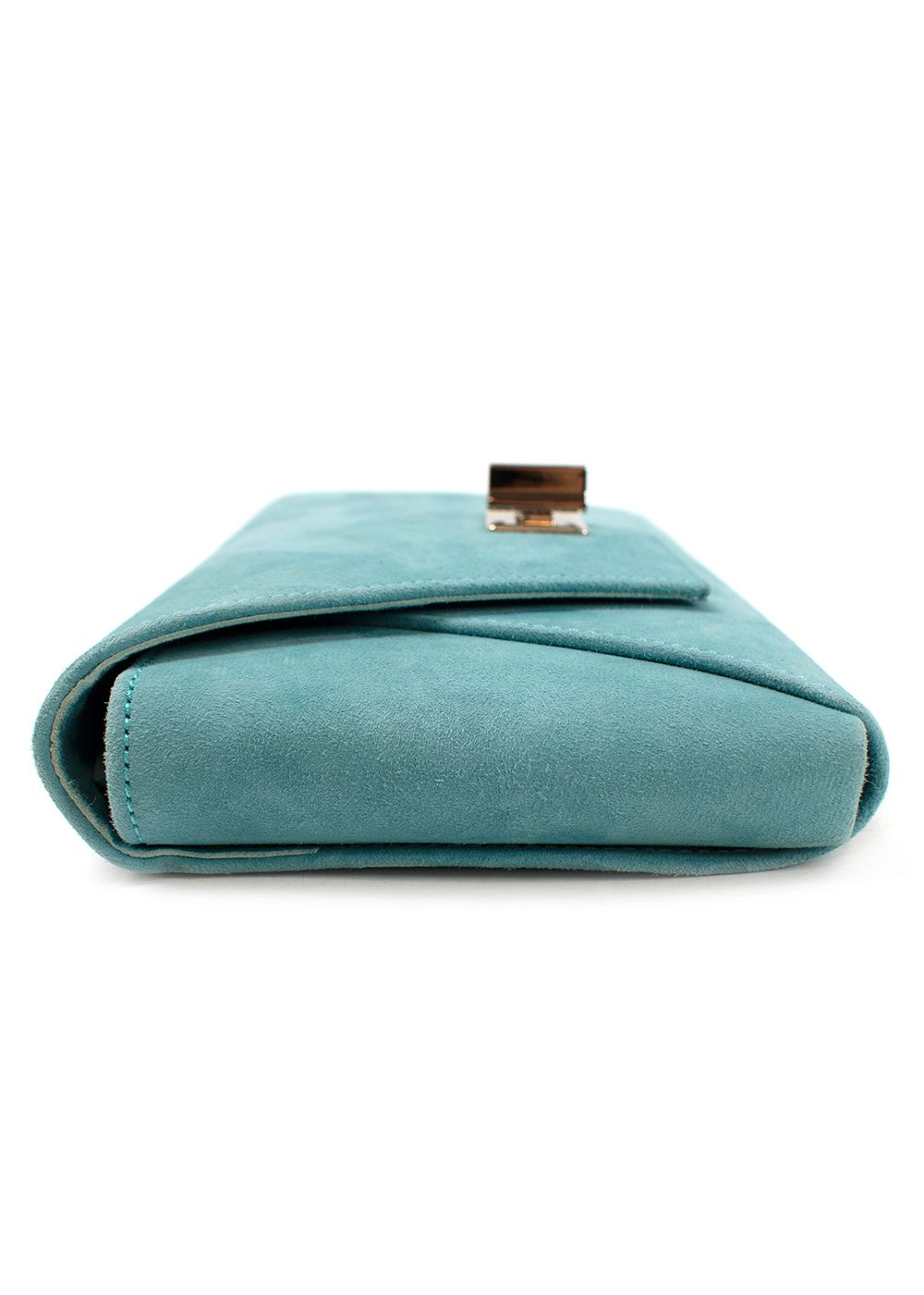 Preowned Natan Turquoise Suede Shoulder Bag