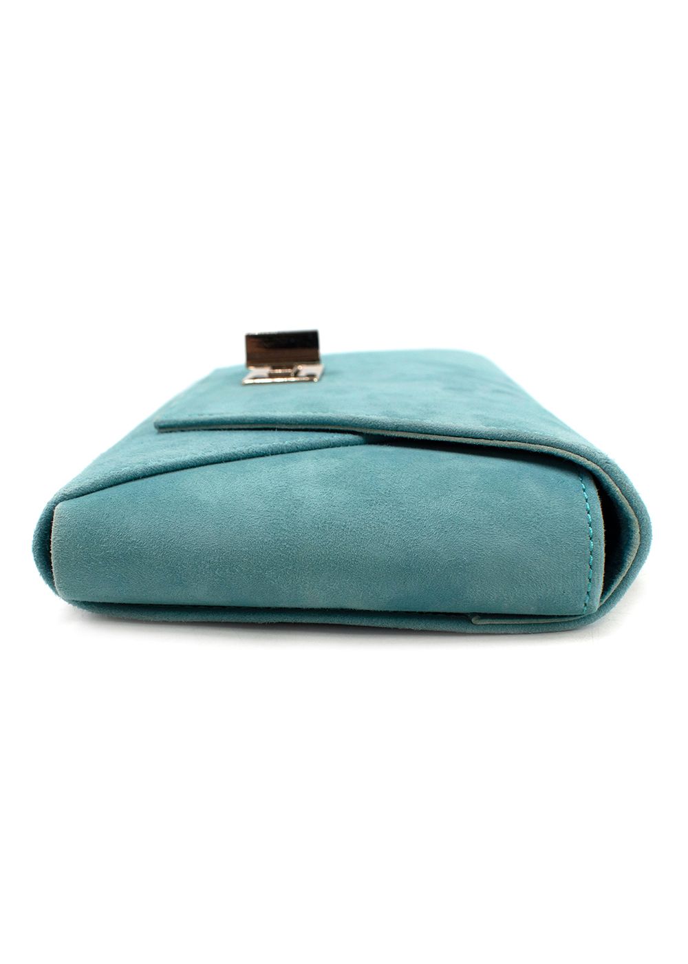 Preowned Natan Turquoise Suede Shoulder Bag