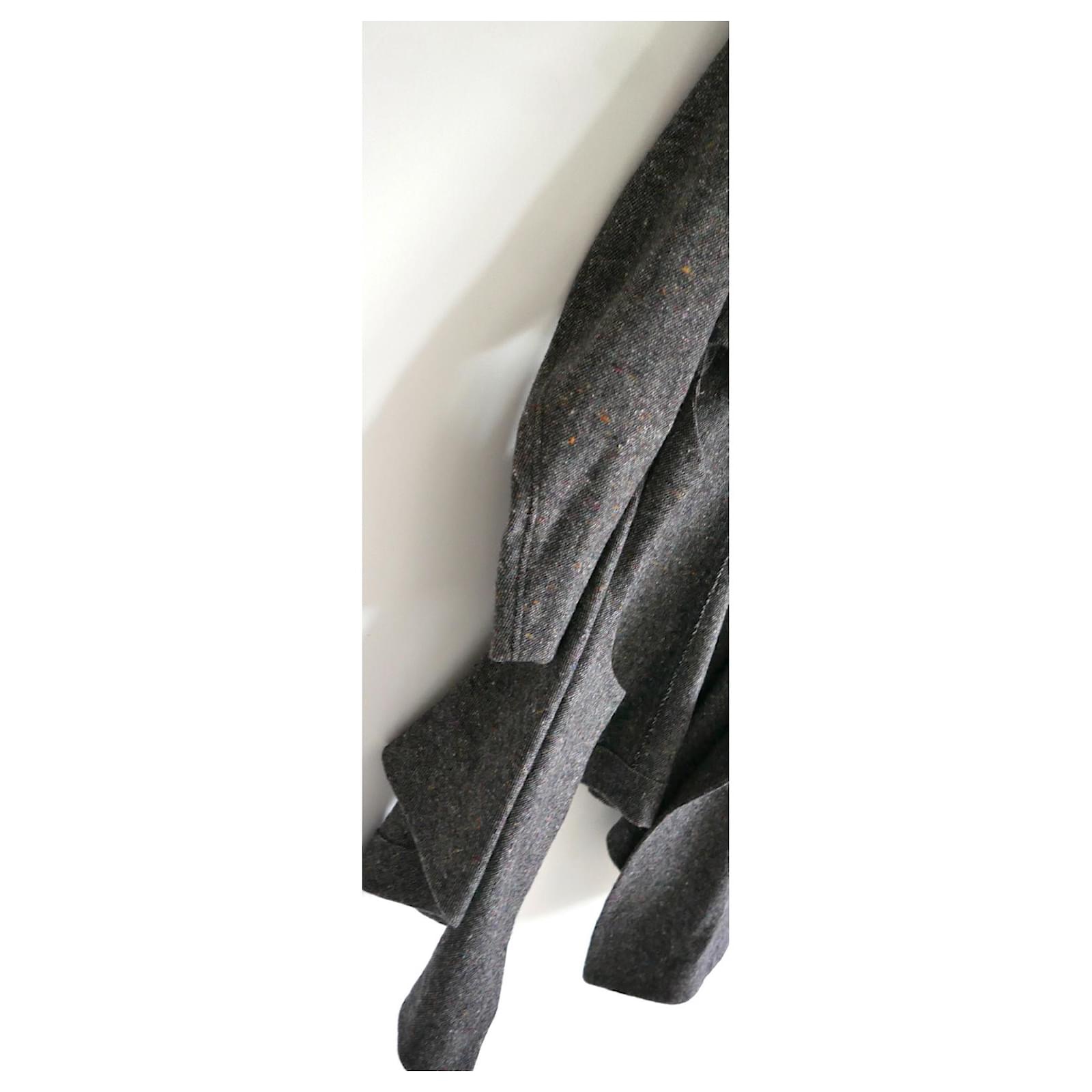 Saint Laurent Grey Archive Tailcoat Jacket Size M wool