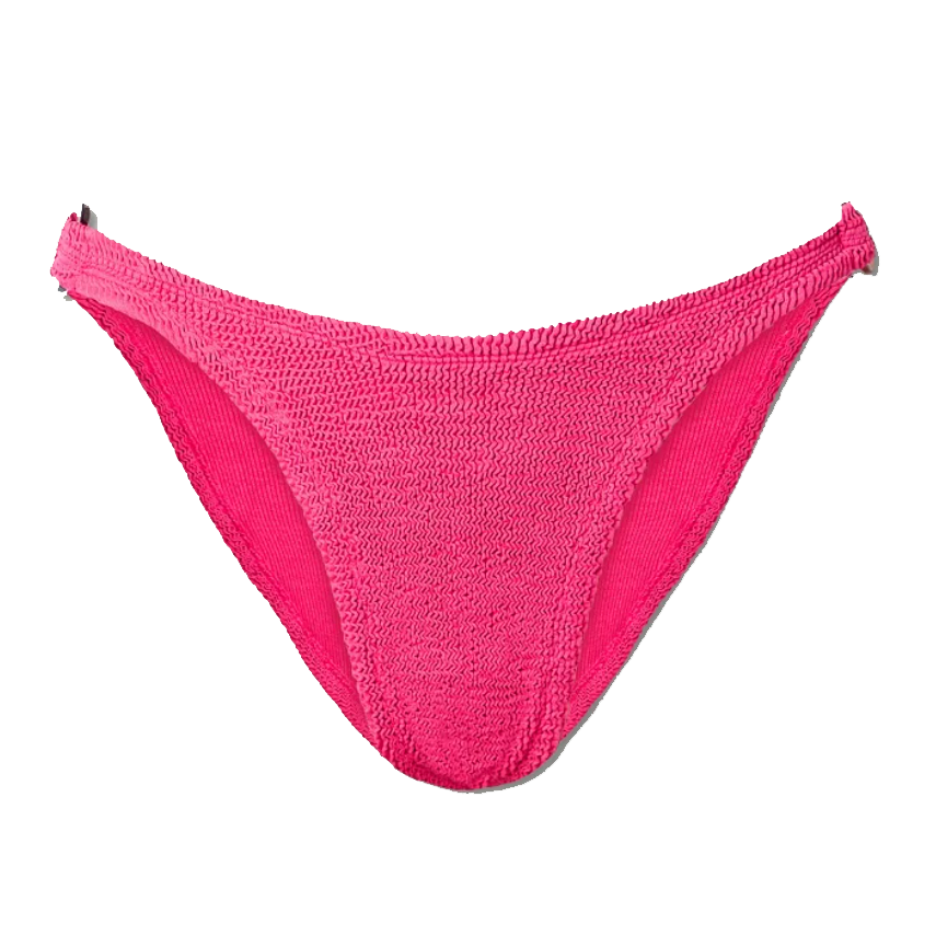 Hunza G Hot Pink Crinkled Bikini Bottom polyester