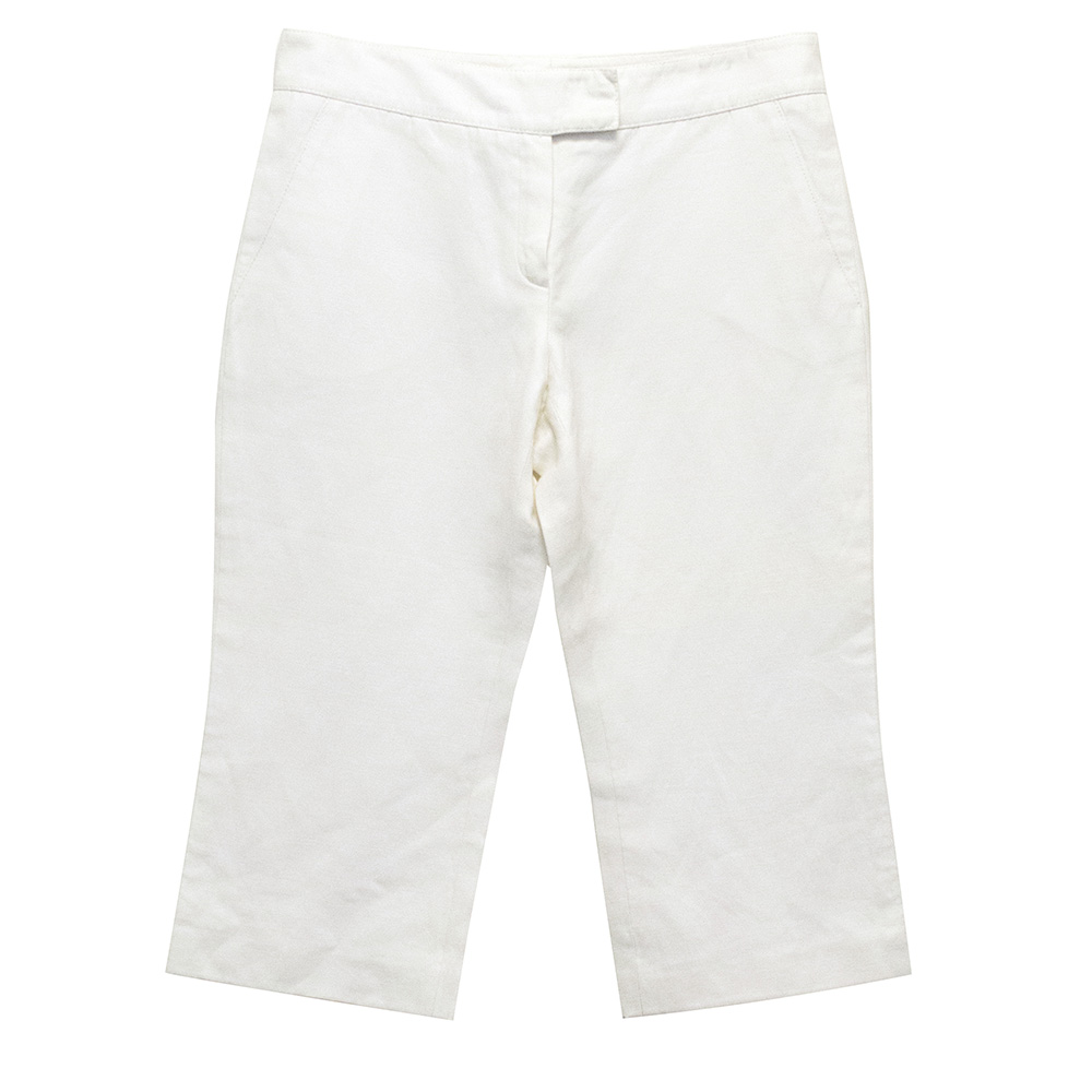 Preowned Andrew GN White Trousers Size S cotton