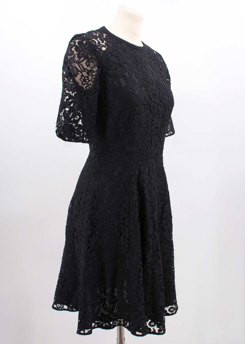 Joseph Black Lace Floral Dress Size XS