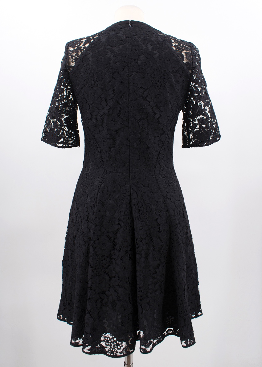 Joseph Black Lace Floral Dress Size XS