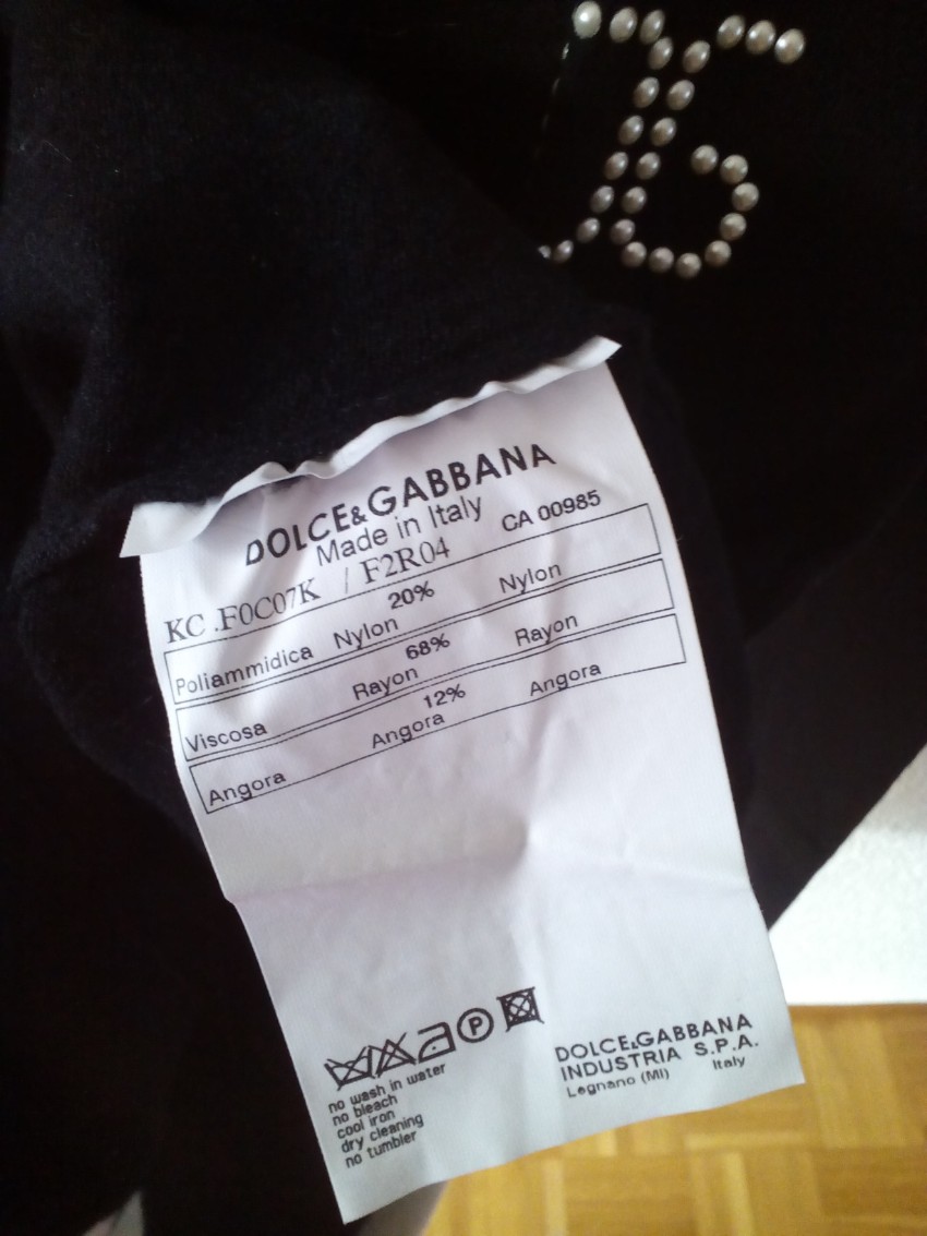 Preowned Dolce  Gabbana Black  White Knit Cardigan Size XXS viscose