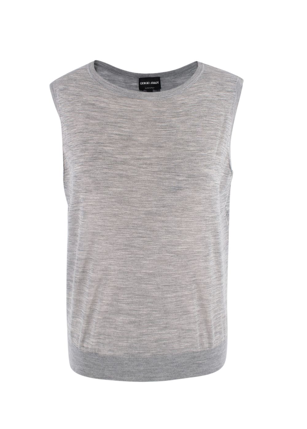 Giorgio Armani Dove Grey Tank Top Size M wool