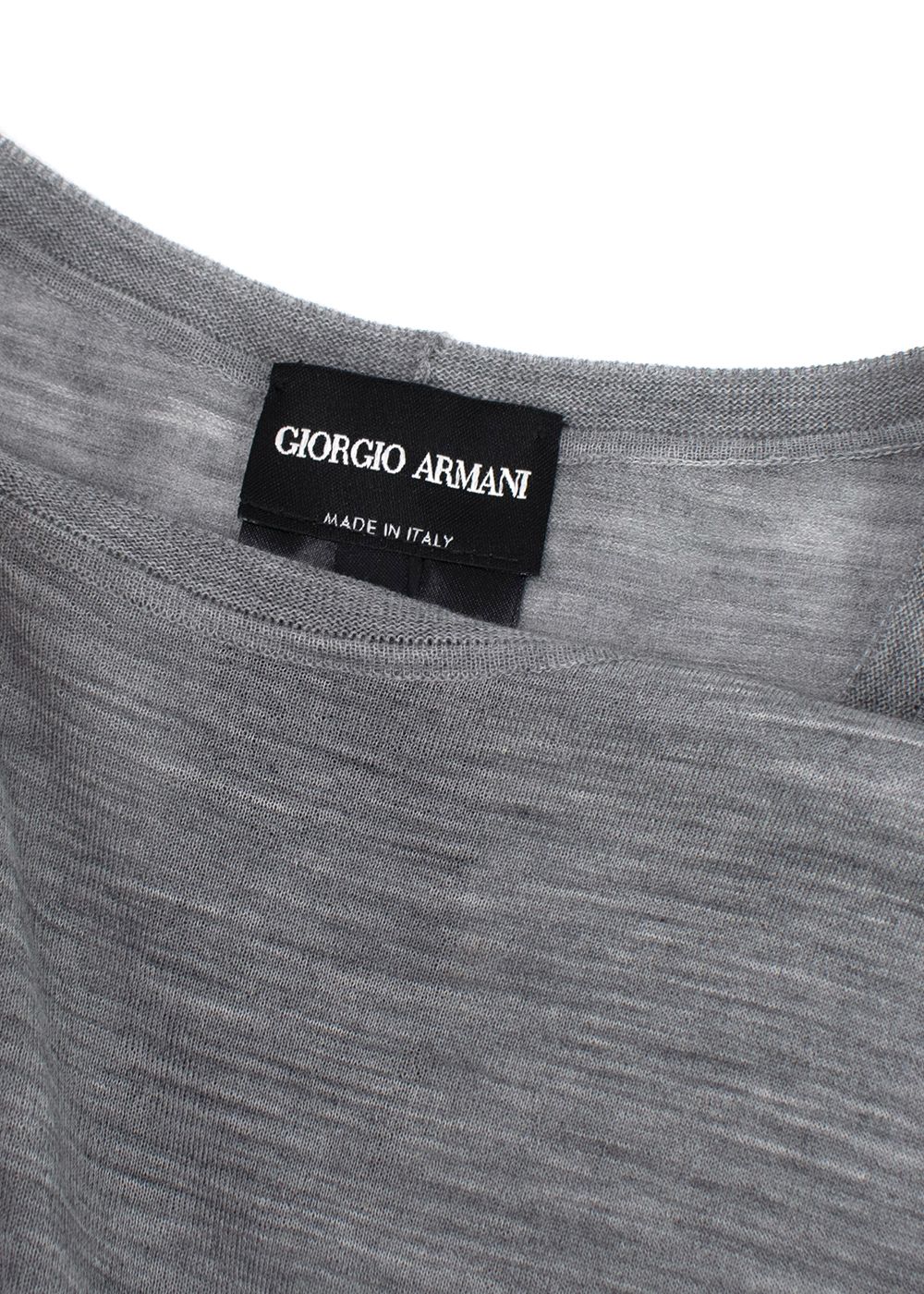 Giorgio Armani Dove Grey Tank Top Size M wool