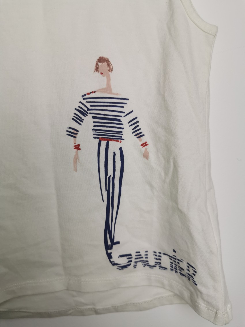 Jean Paul Gaultier Junior Girls Top Size 5 Years White cotton