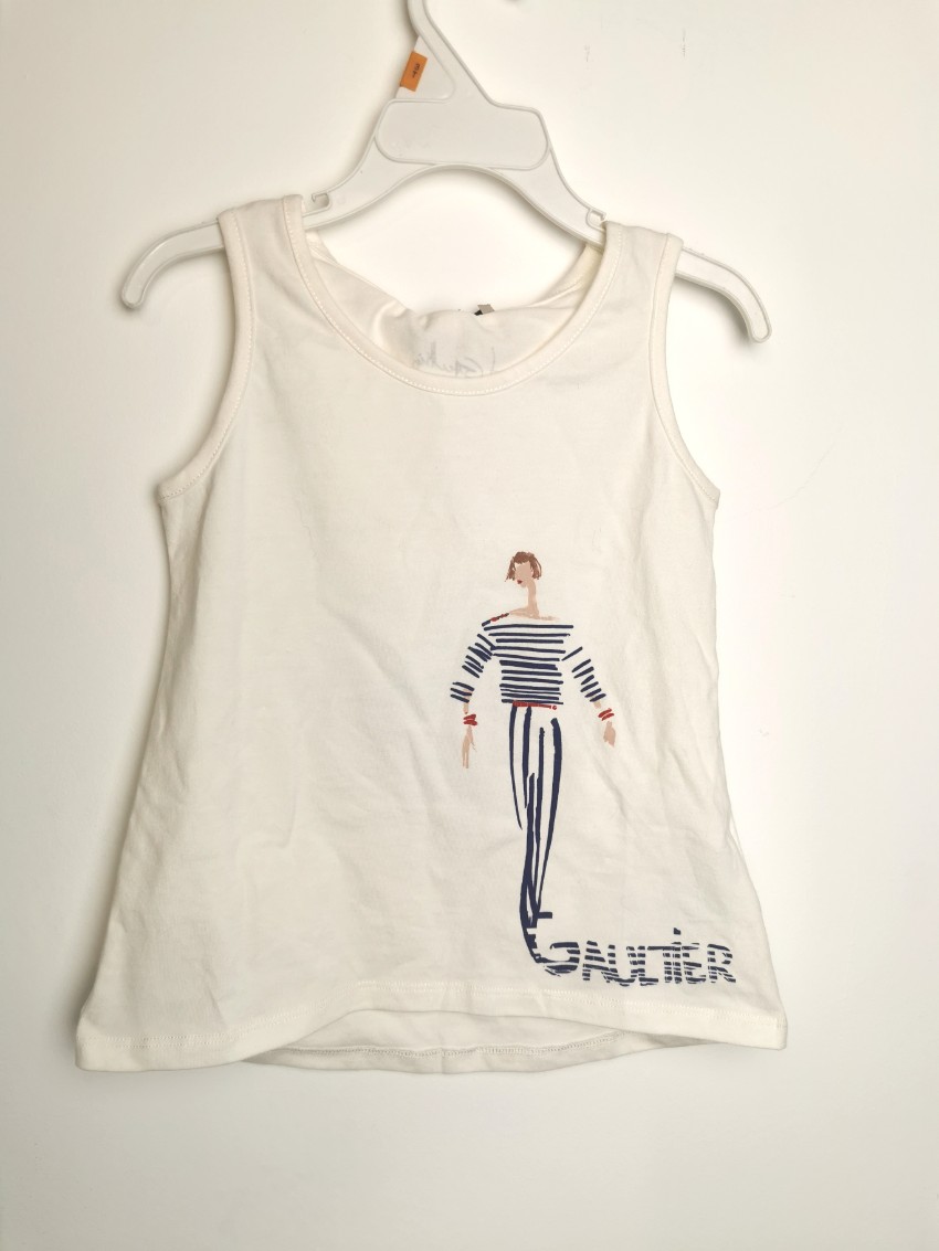 Jean Paul Gaultier Junior Girls Top Size 5 Years White cotton