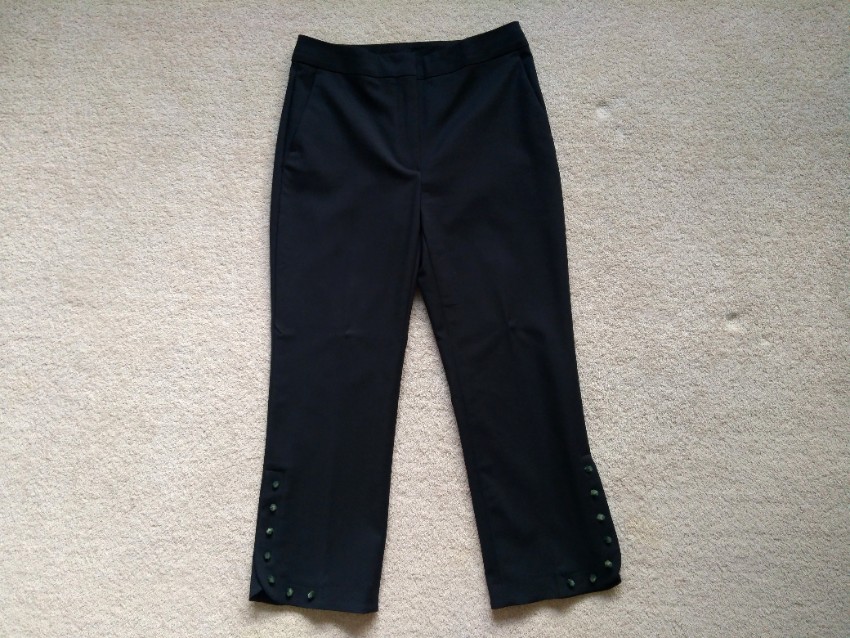 Preowned Sportmax Black Embellished Eremi Crop Pants Size S cotton