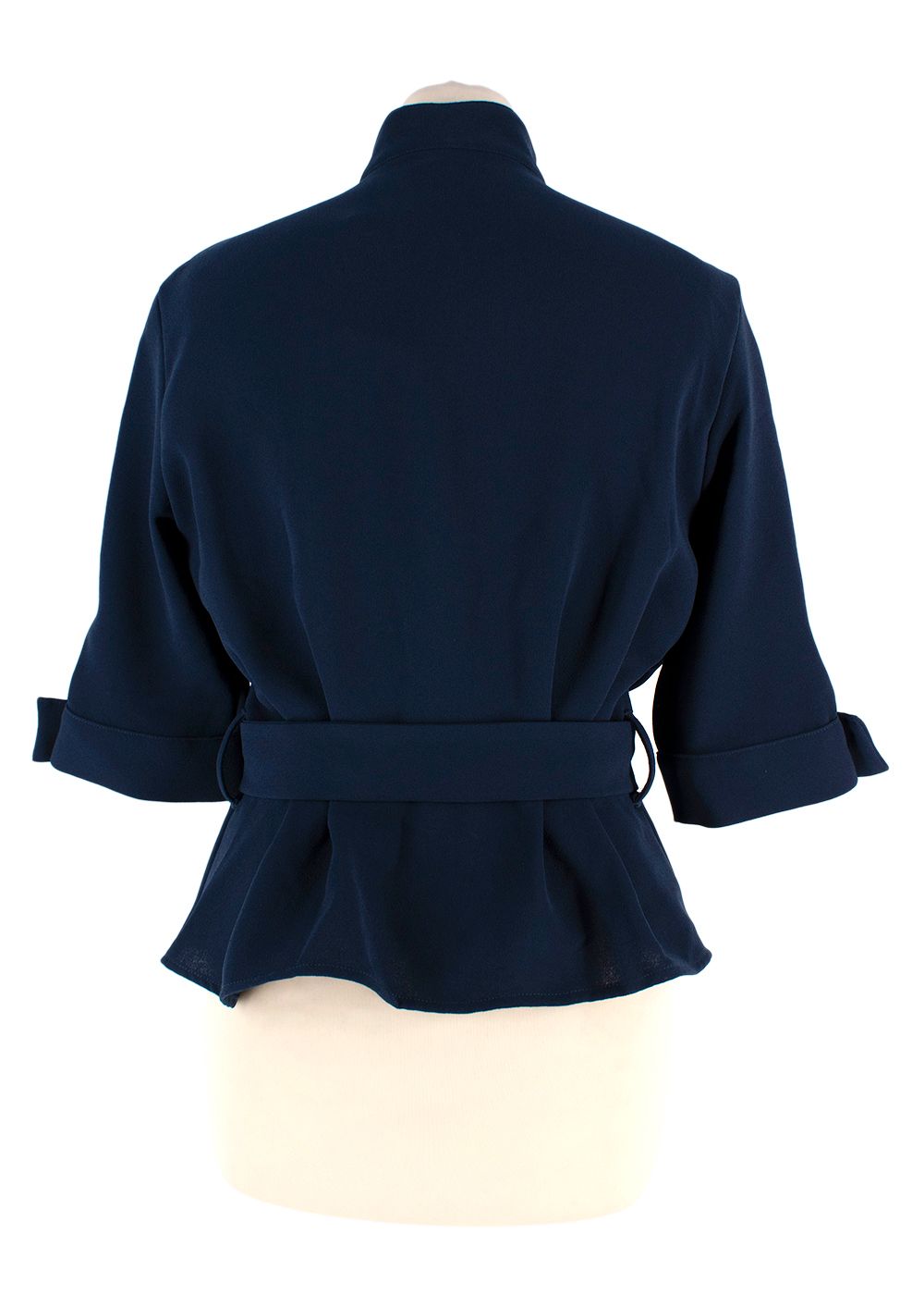 Edeline Lee Navy Belted Chromatic Shacket Size XS polyester