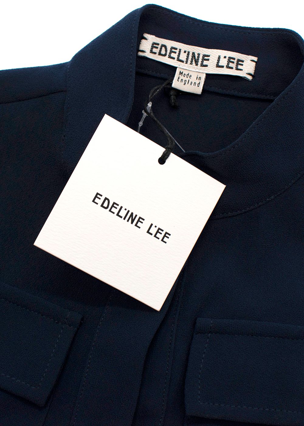 Edeline Lee Navy Belted Chromatic Shacket Size XS polyester