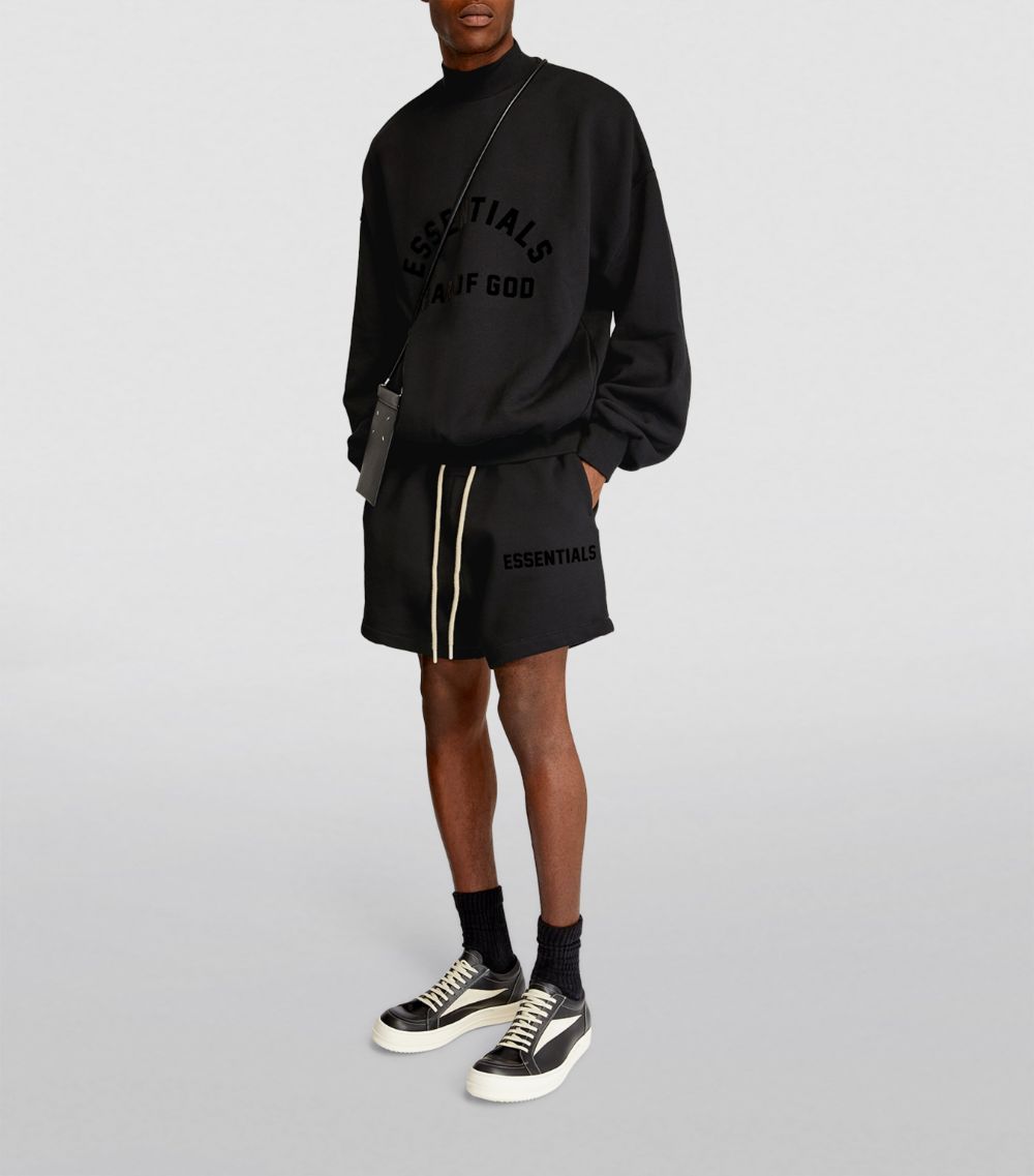 Fear Of God Essentials Black Logo Sweatshirt Size M cotton