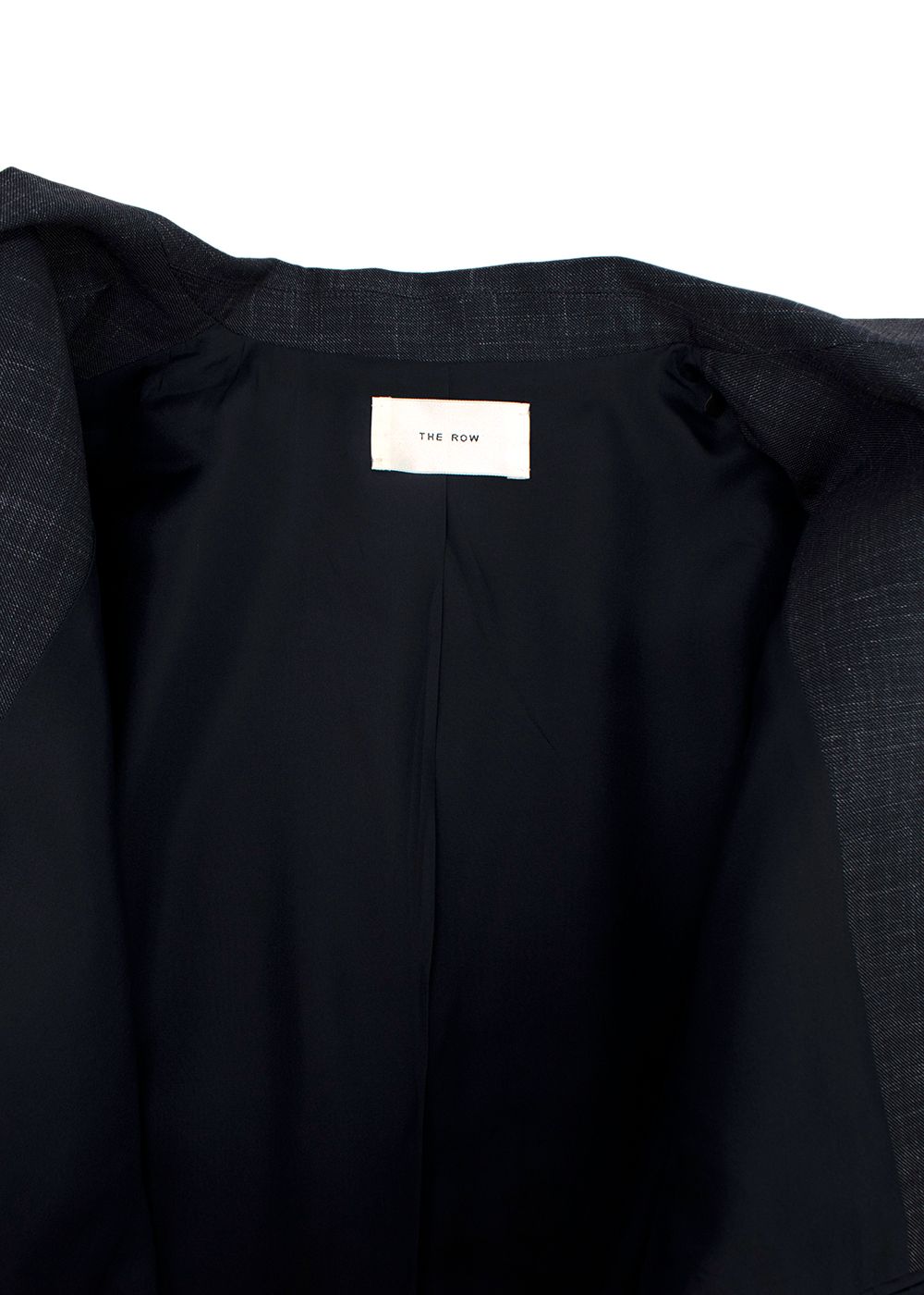 The Row Navy Wool and Silk Blend Longline Blazer Size XS