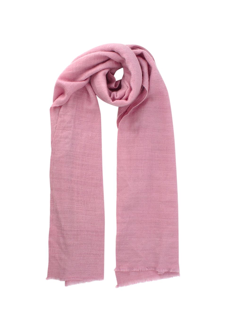 Preowned Bespoke Bubblegum Pink Cashmere Scarf