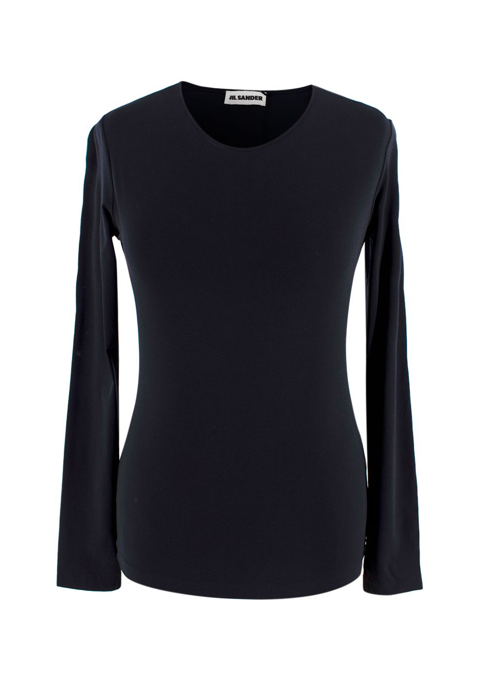 Jil Sander Navy Longsleeve Top Size M polyamide/elastane