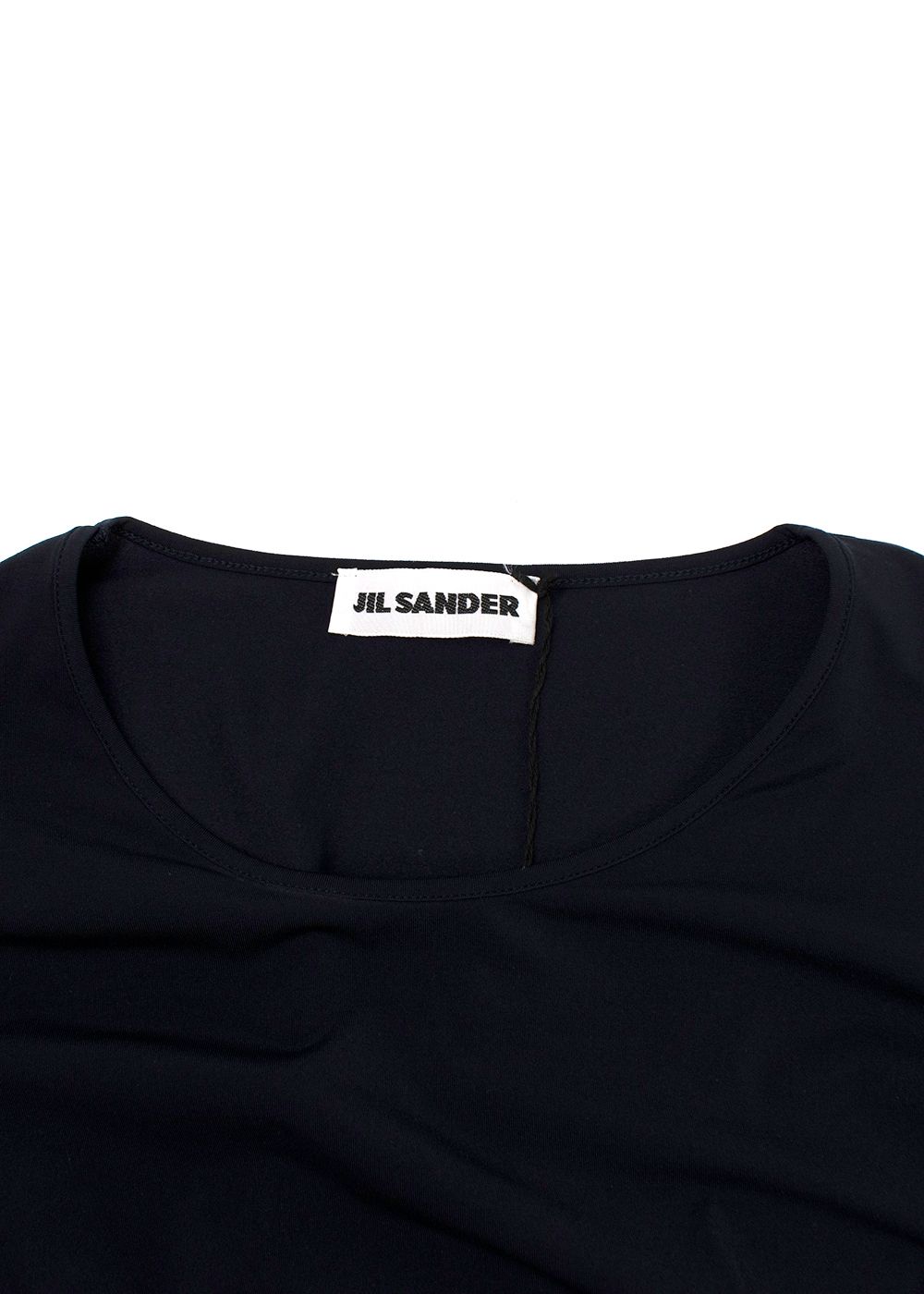 Jil Sander Navy Longsleeve Top Size M polyamide/elastane