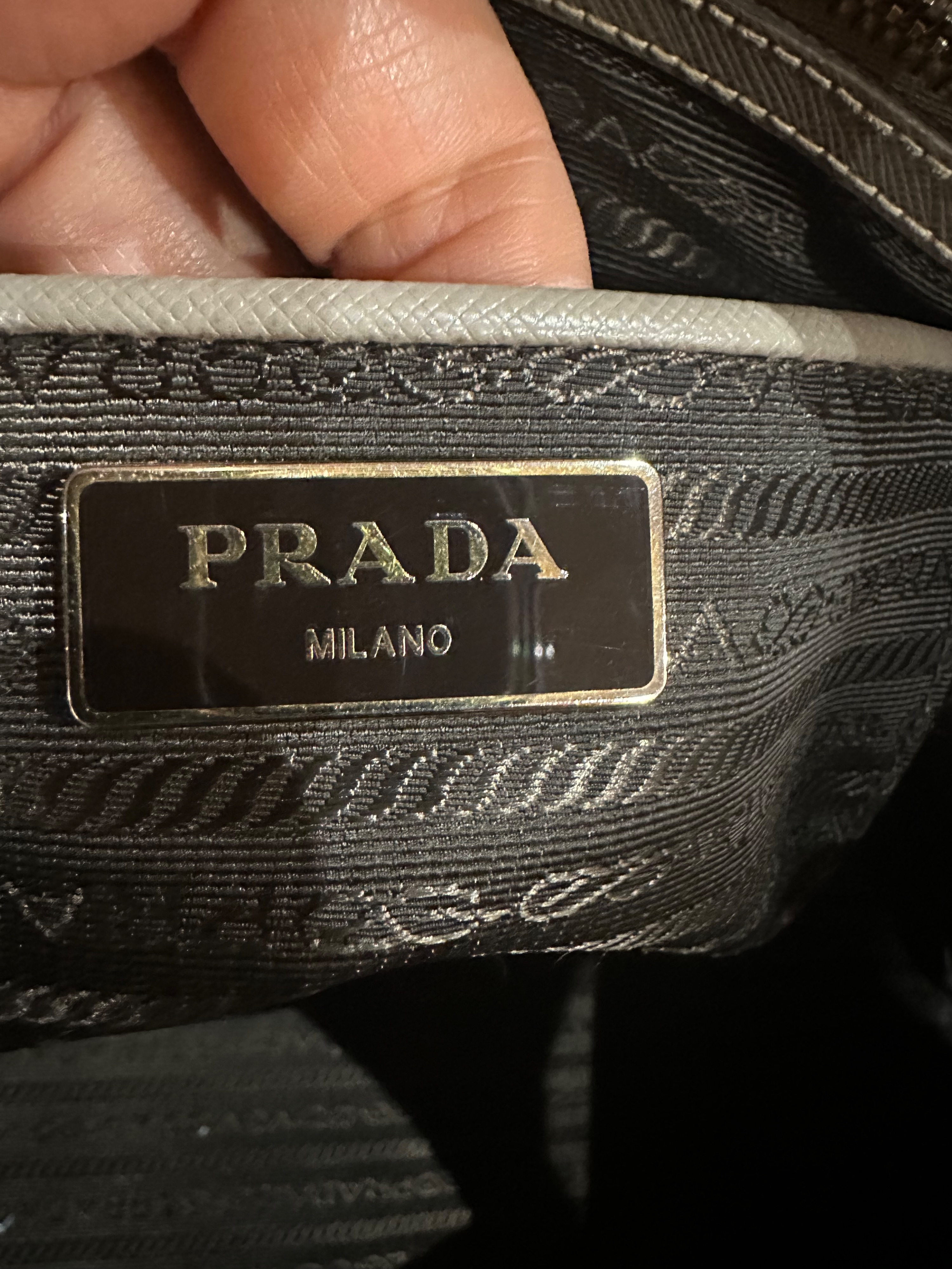 Prada Grey Medium Galleria Tote Bag Size M