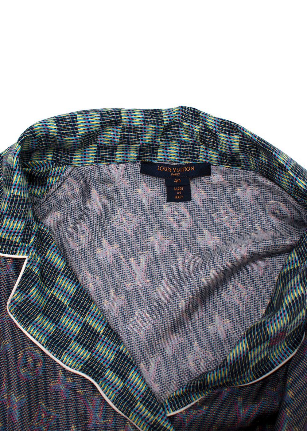 Louis Vuitton Multicolor Monogram Patterned Shirt Size S multicoloured silk