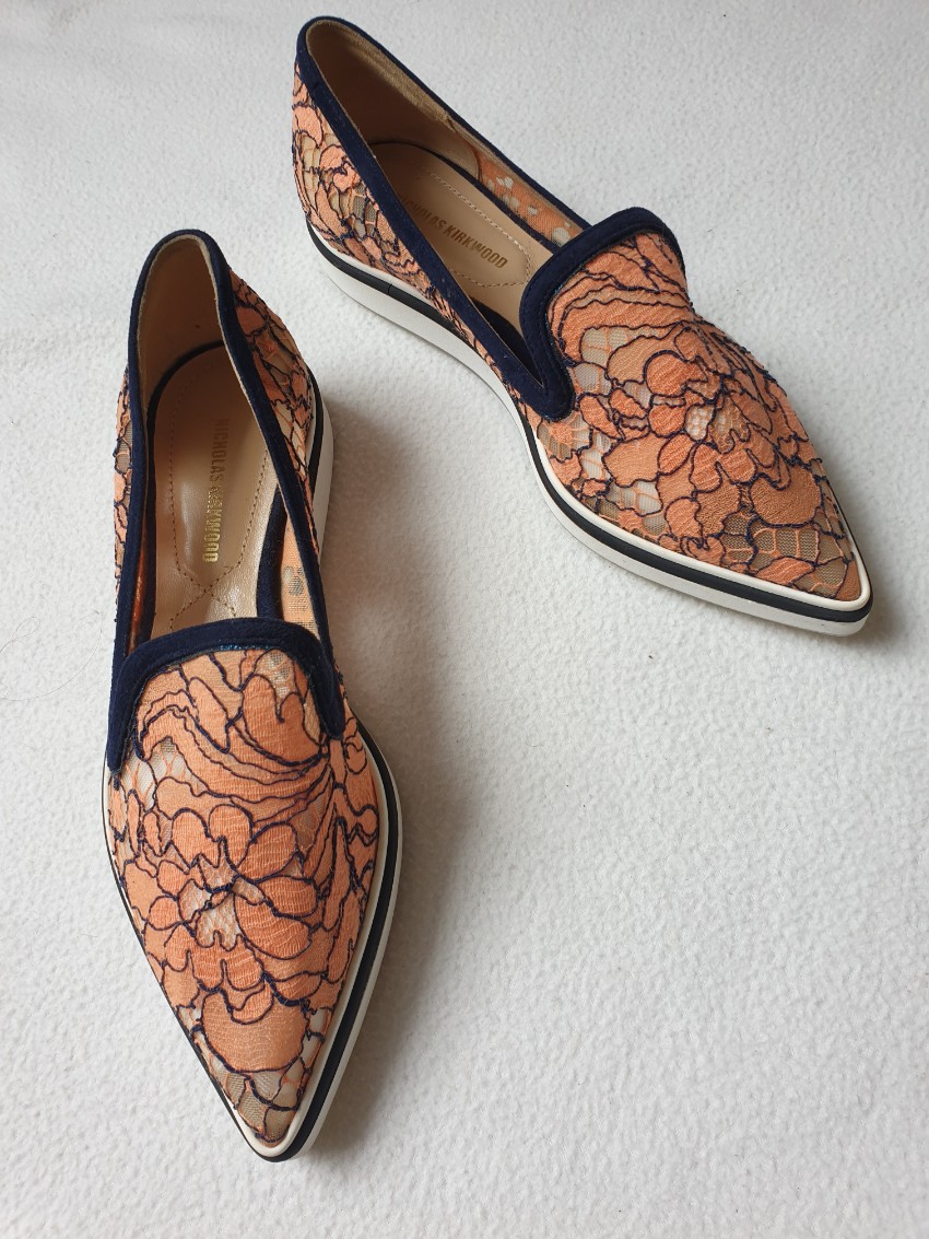 Nicholas Kirkwood Lace Microsole Loafer In Orange Size 35