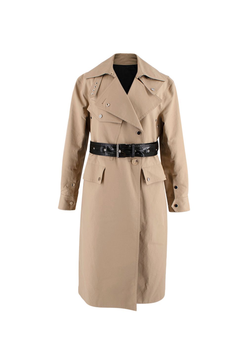 Helmut Lang Belted Utility Trench Coat Size XS Tan cotton